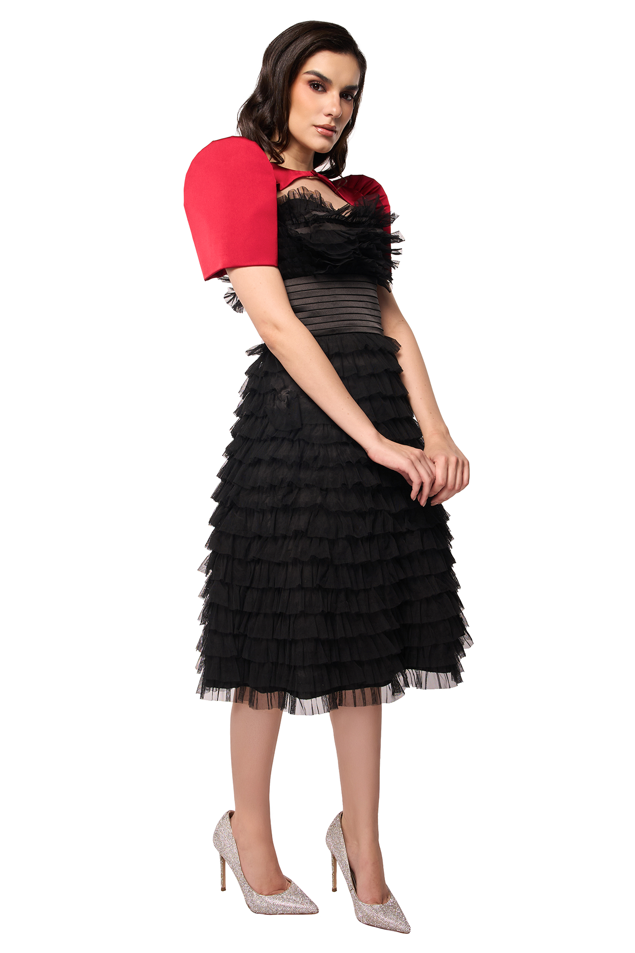 Aimee Harness Bolero (Rouge Soir)