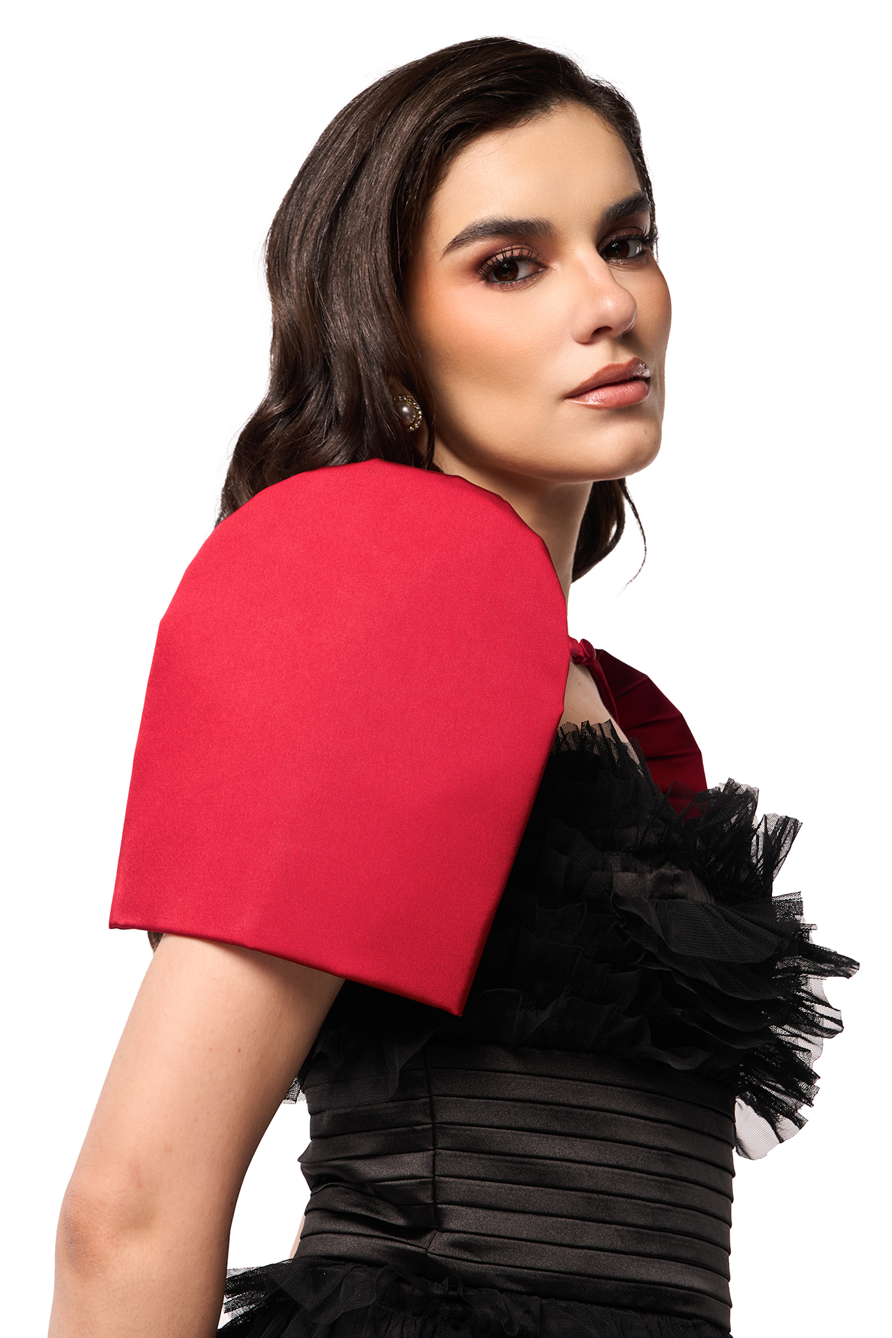 Aimee Harness Bolero (Rouge Soir)