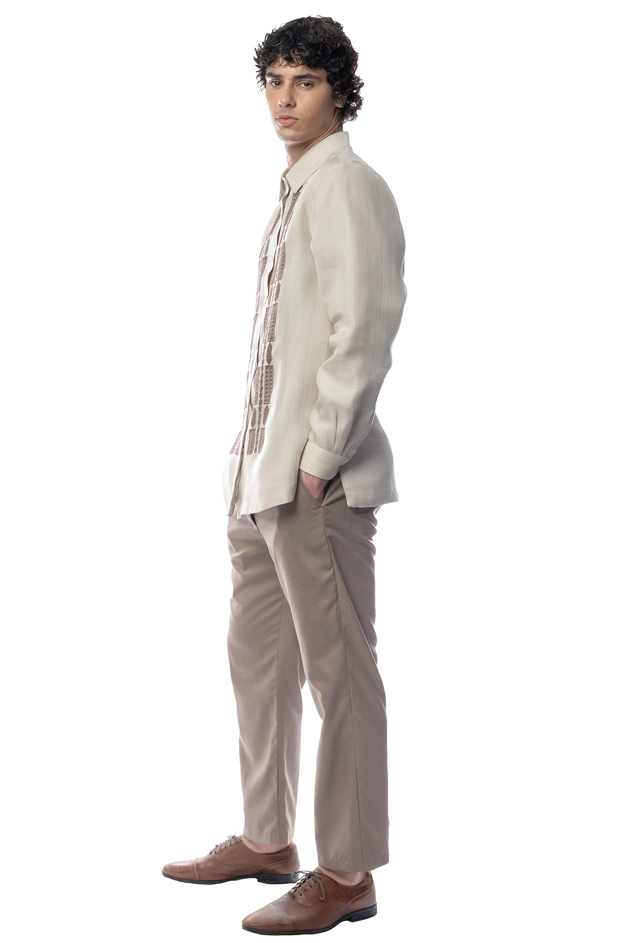 Gabriel Men's Barong Tagalog (Espresso)