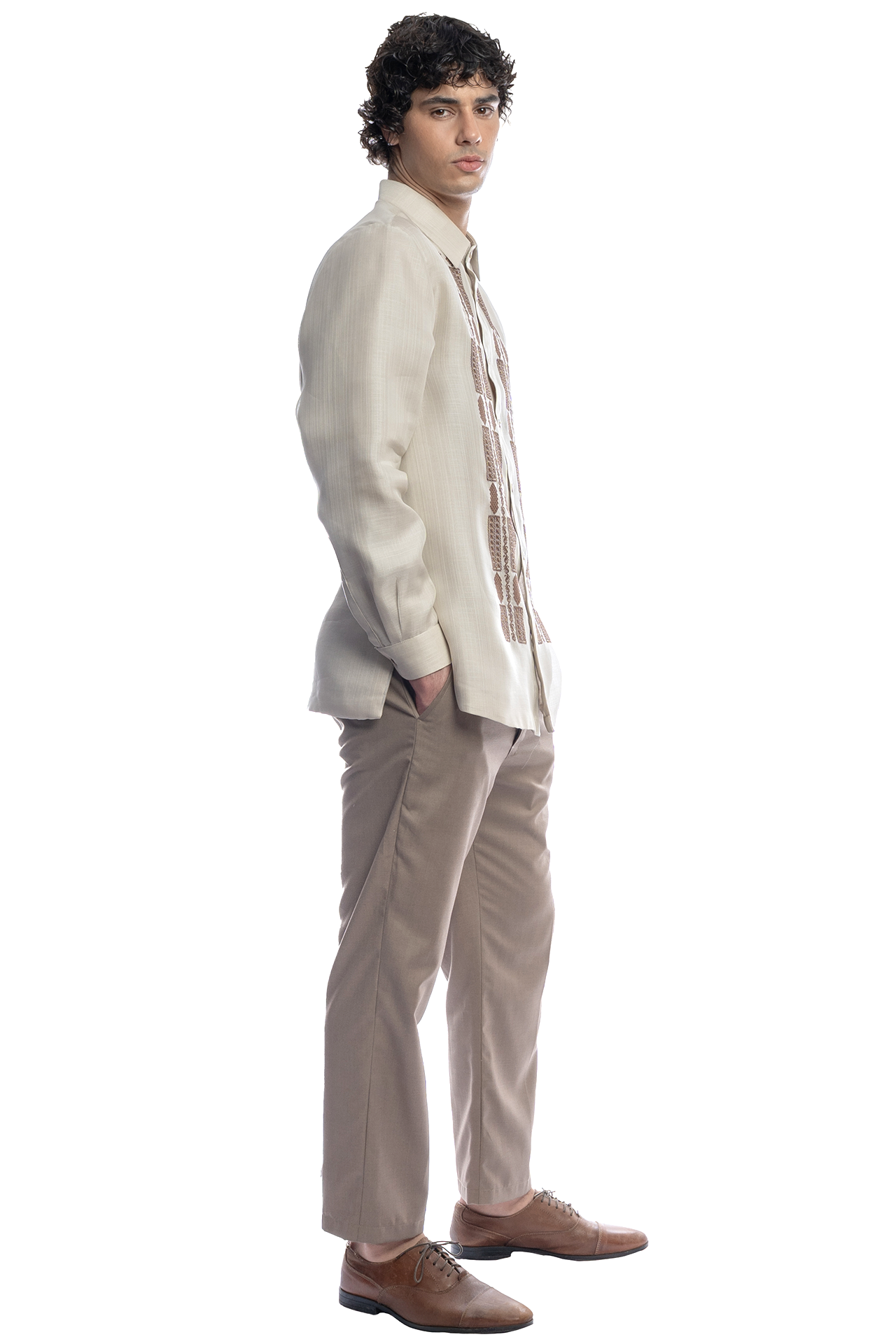 Gabriel Men's Barong Tagalog (Espresso)