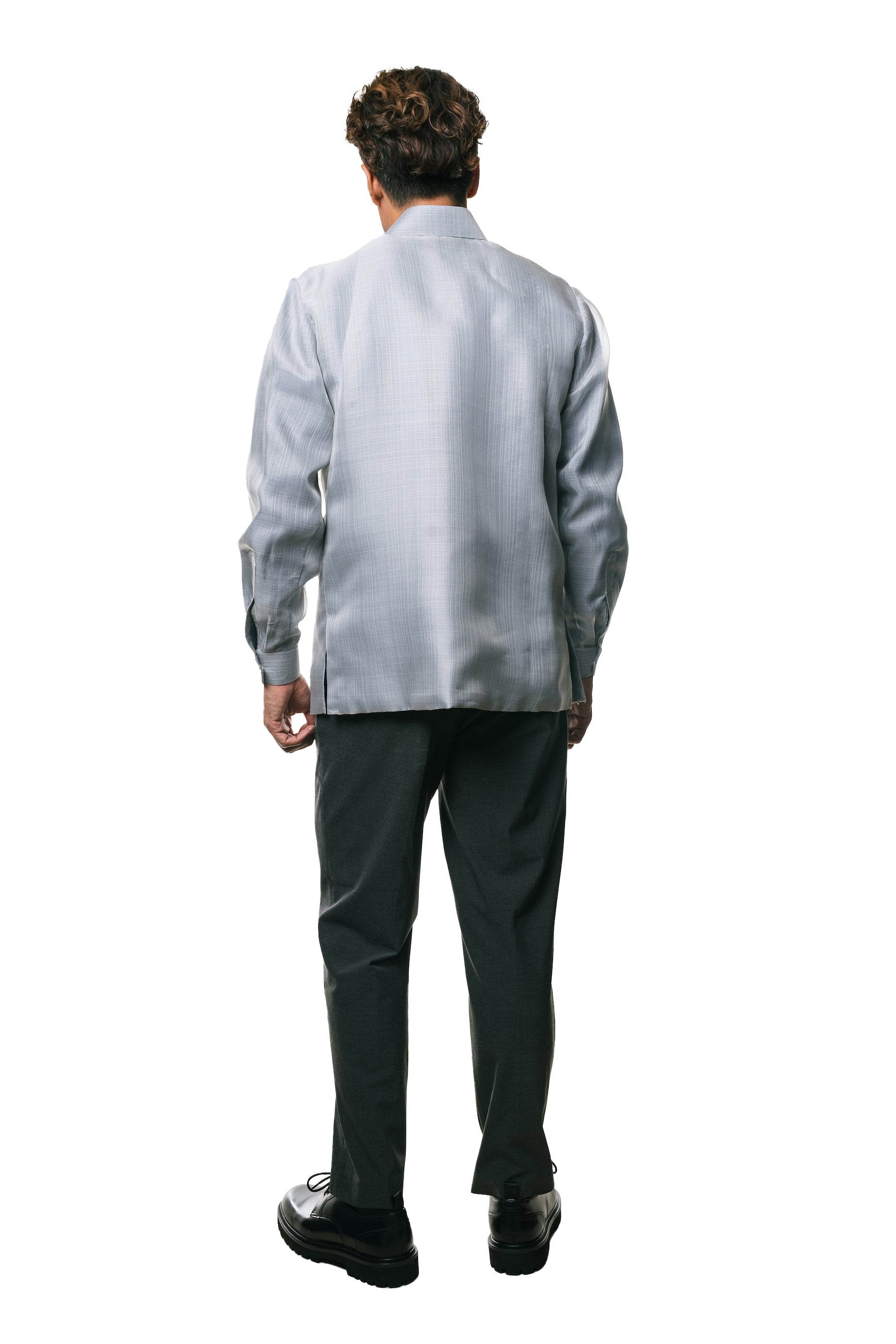 Jose Men's Barong (Lt. Gray)