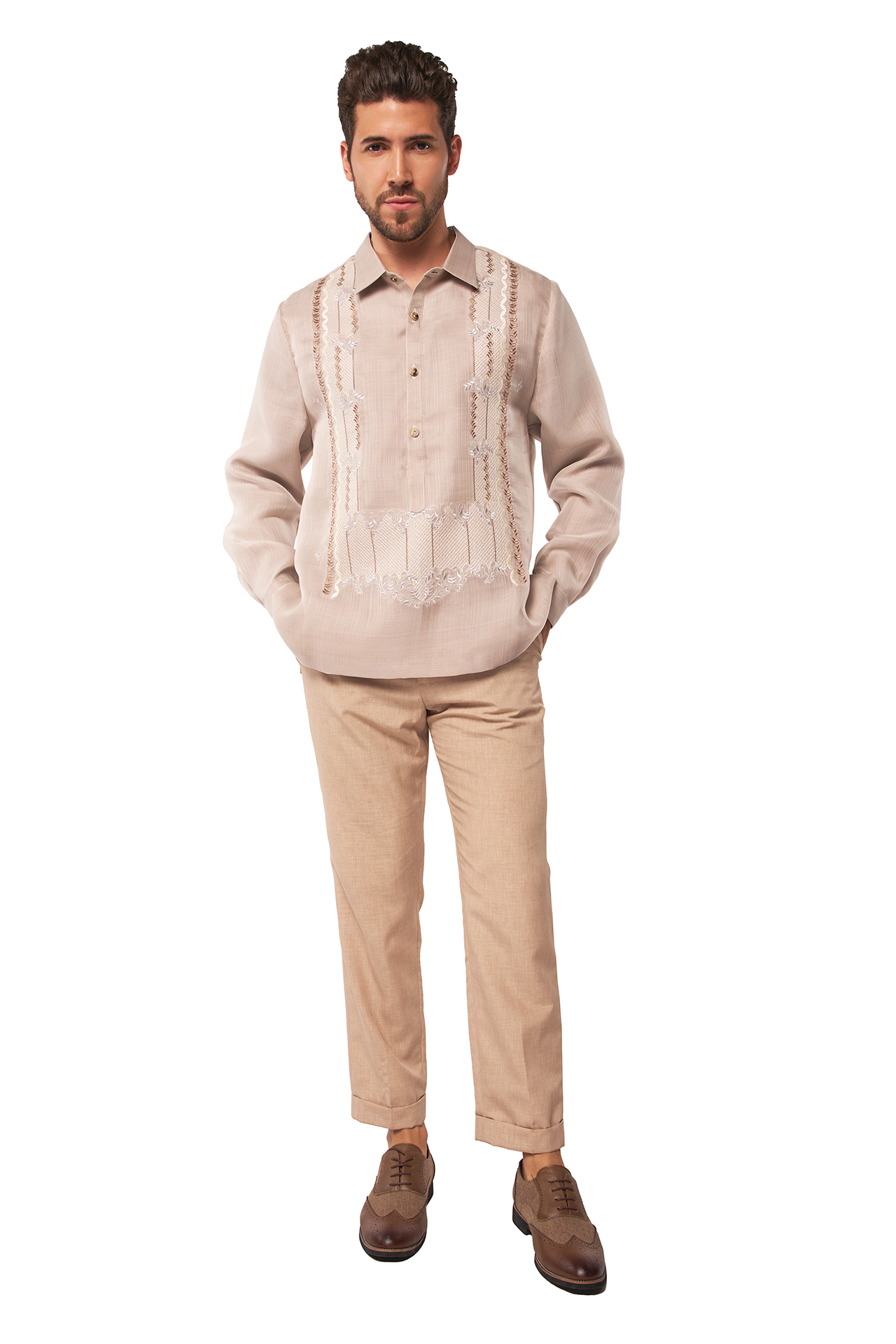 Linea Form Men's Barong (Silt Stone)