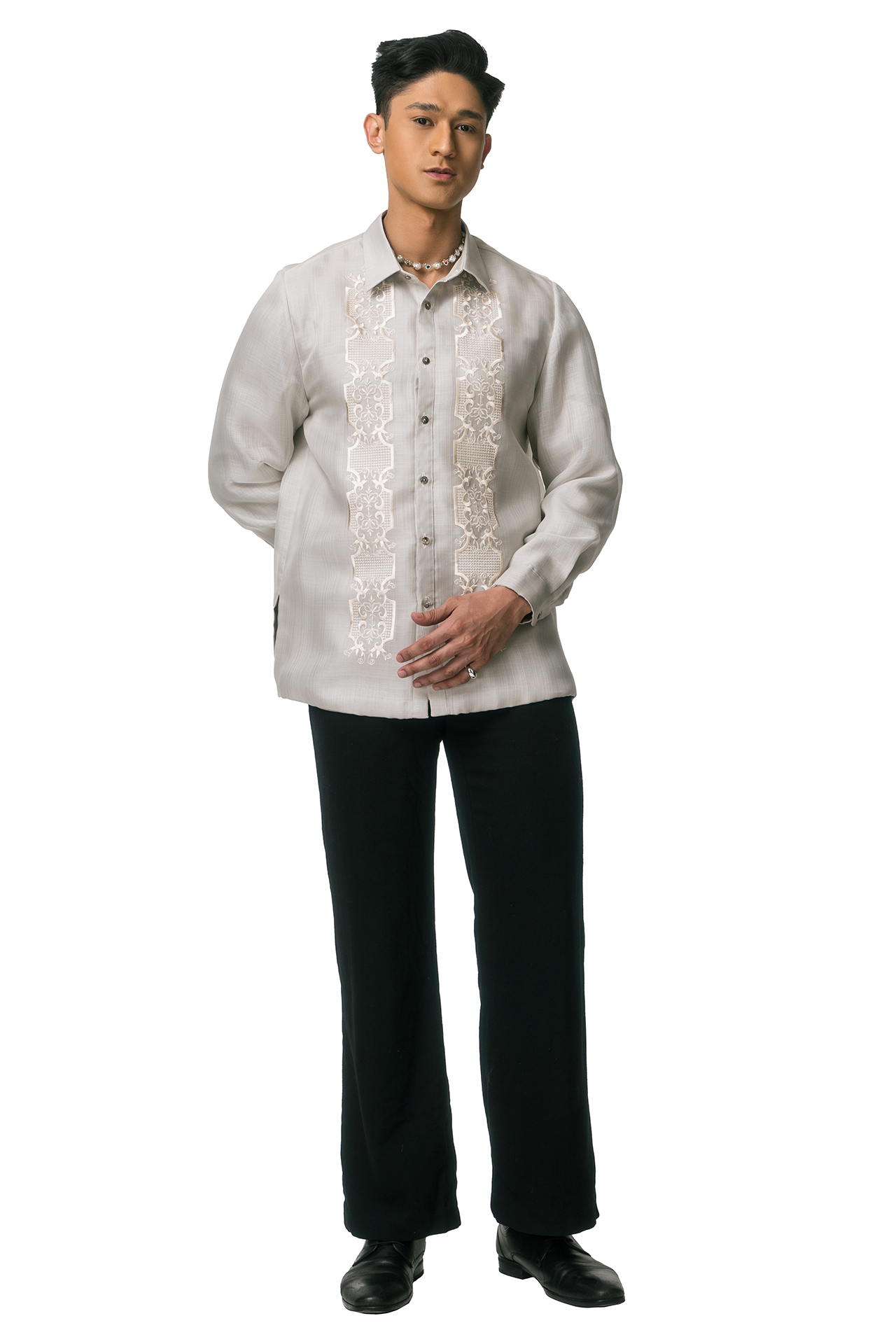 Lucas Men's Barong (Lt. Gray)