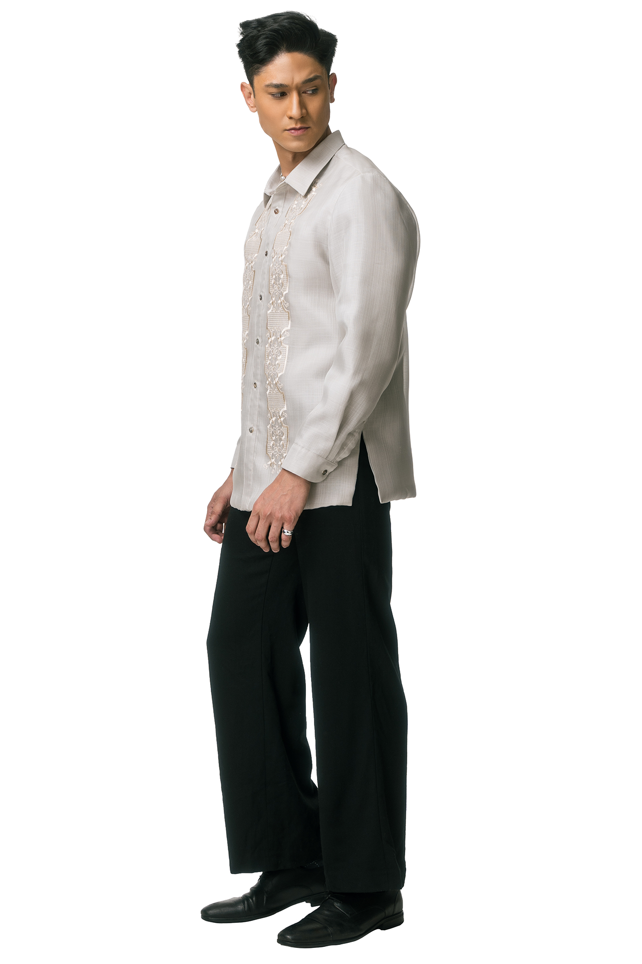 Lucas Men's Barong (Lt. Gray)