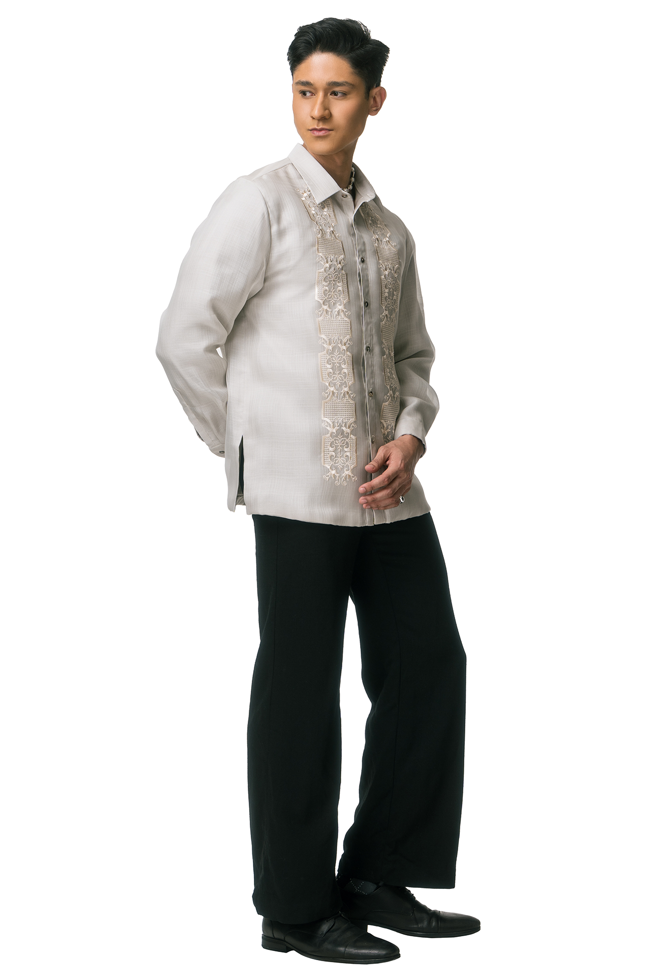 Lucas Men's Barong (Lt. Gray)