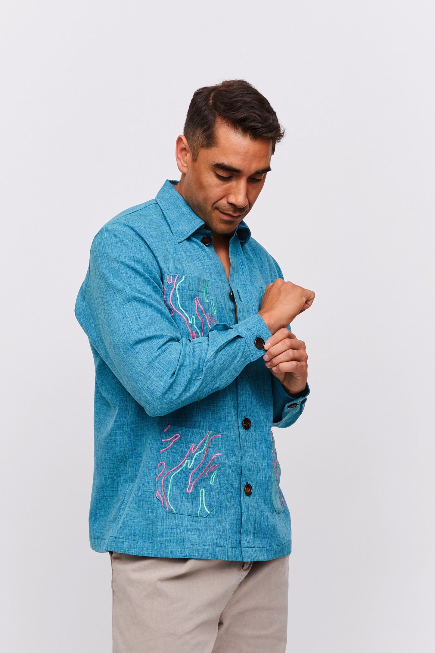 Manuel Chore Shacket (Teal)