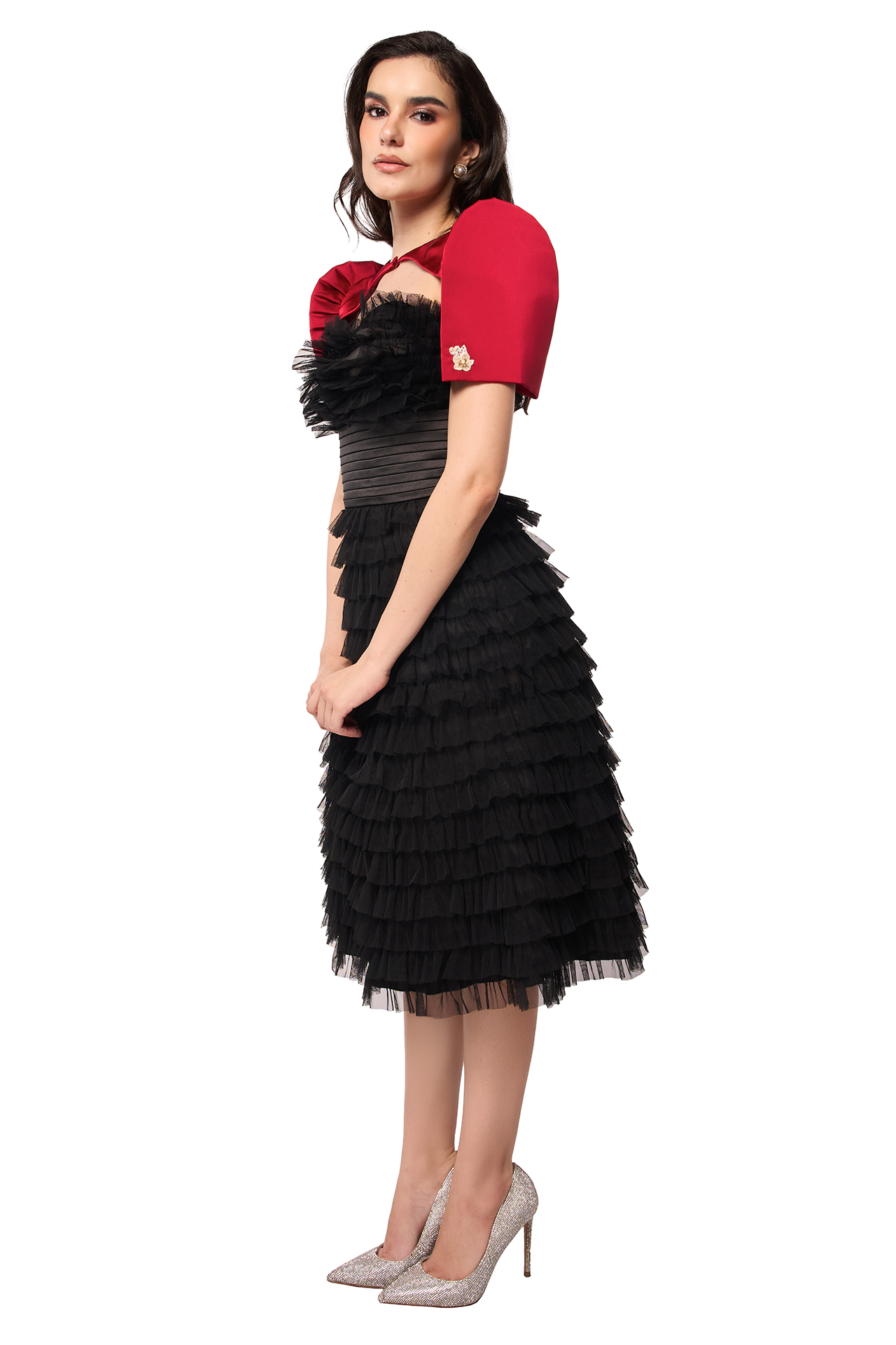 Aimee Harness Bolero (Rouge Soir)