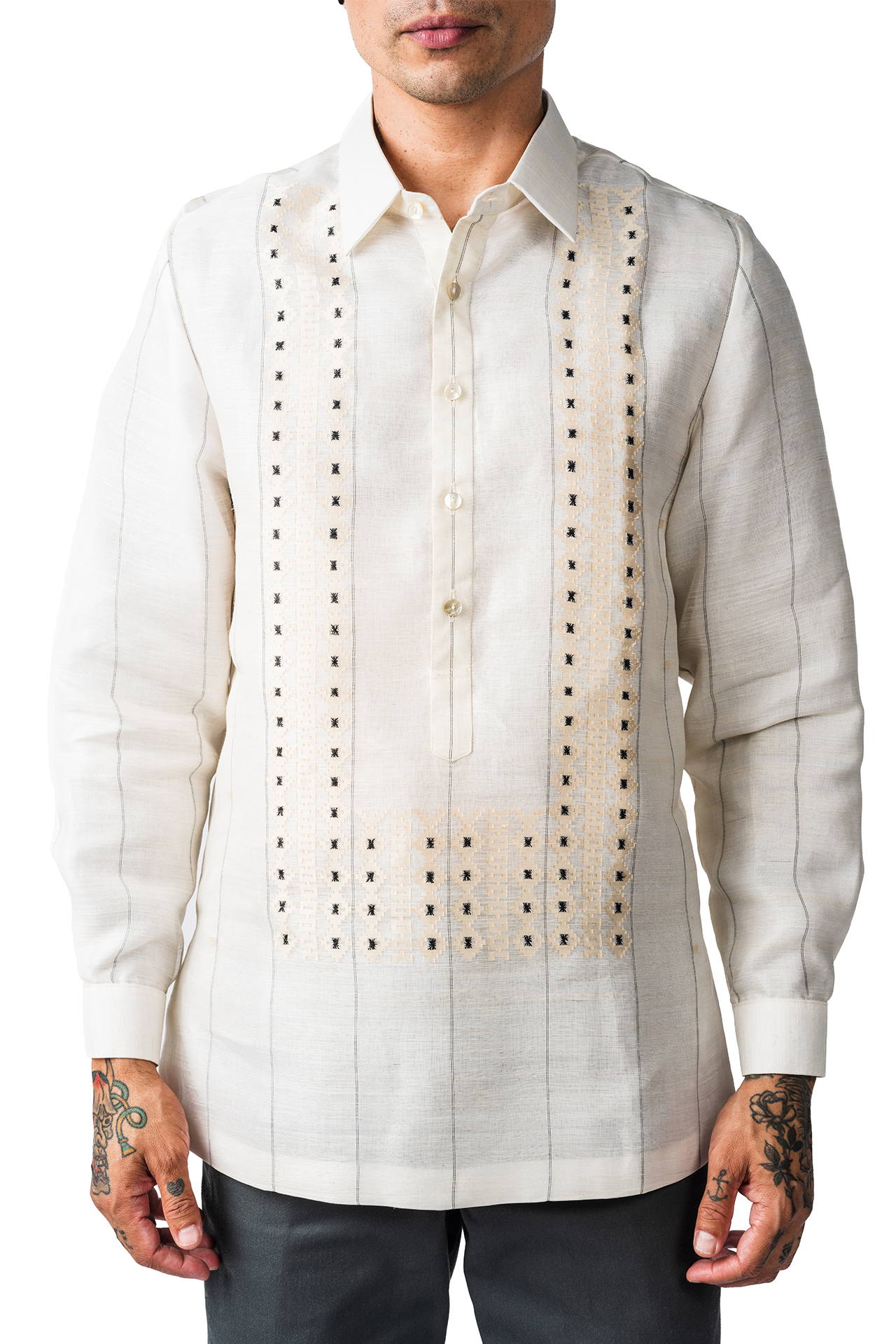 Bonifacio Men's Barong Tagalog (Piña)