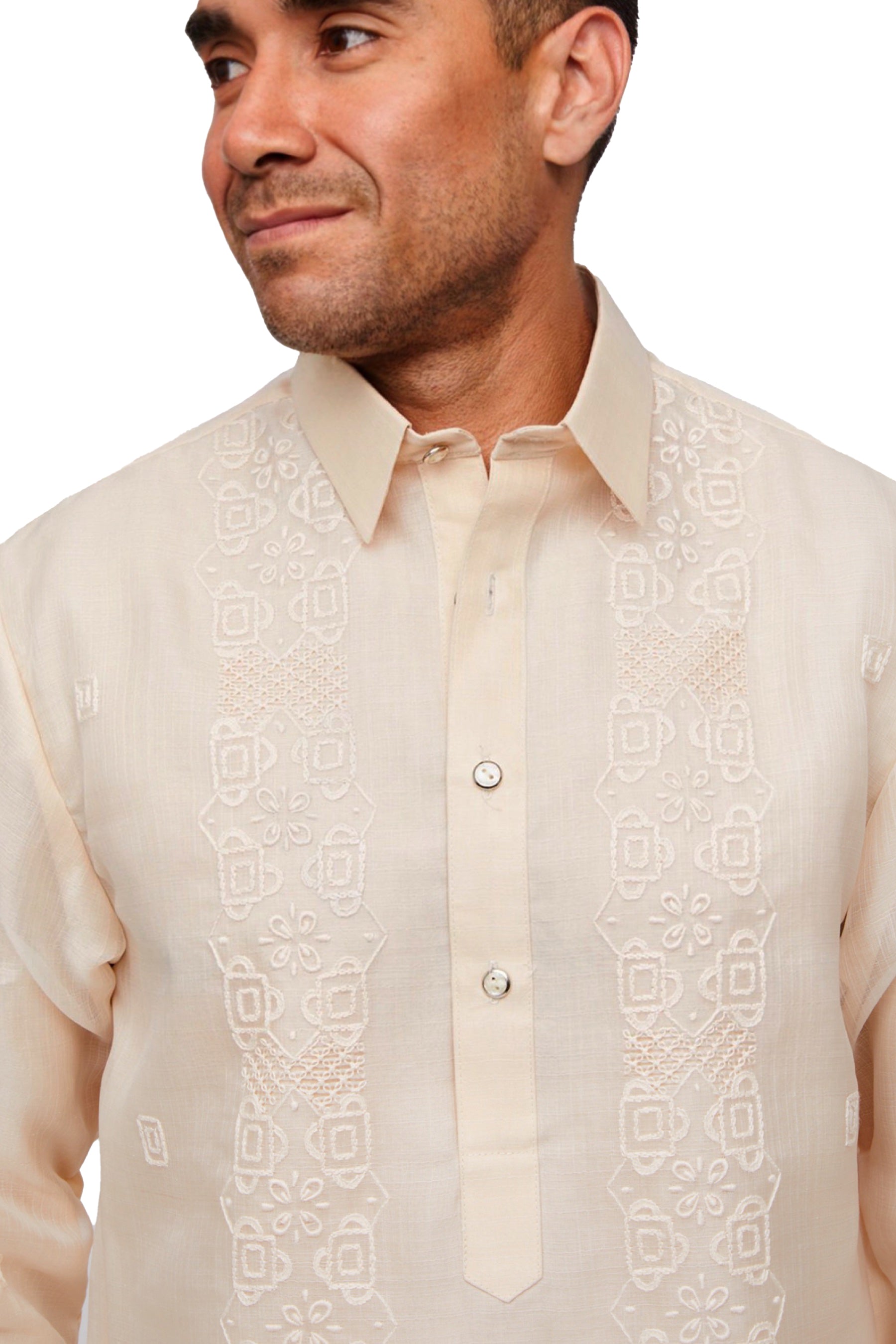 Cecilio Men's Barong Tagalog (Beige)