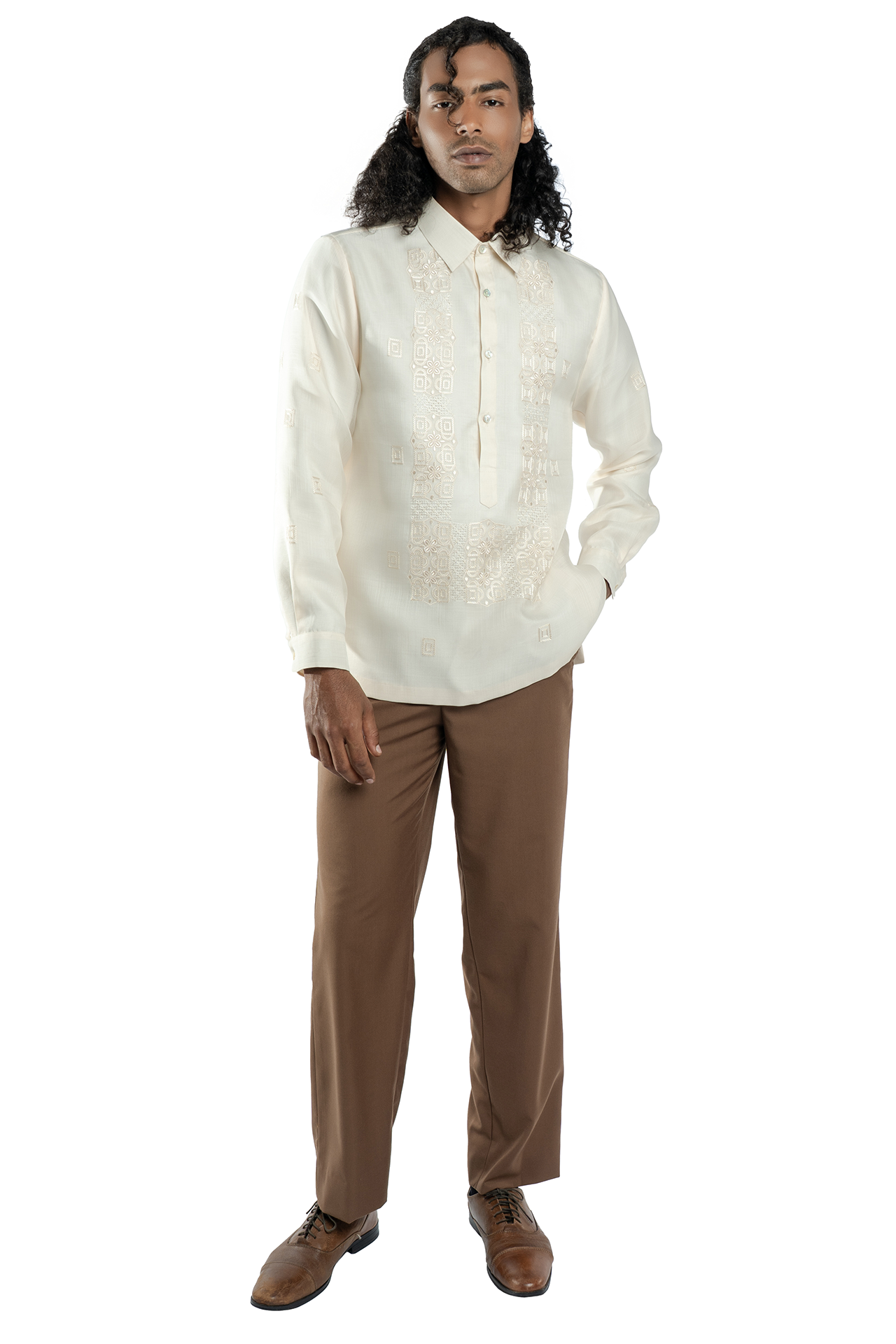 Lucas Mens Barong | Beige Lucas Mens Barong | Beige