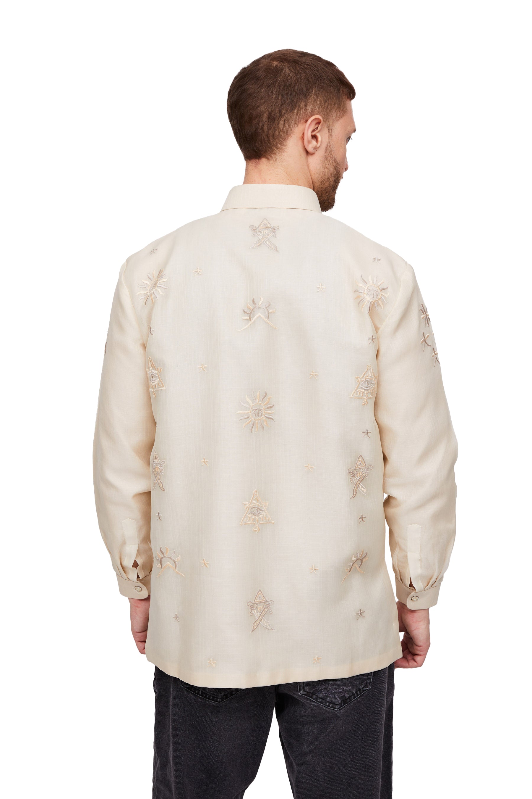 Danilo Men's Barong Tagalog (Beige)