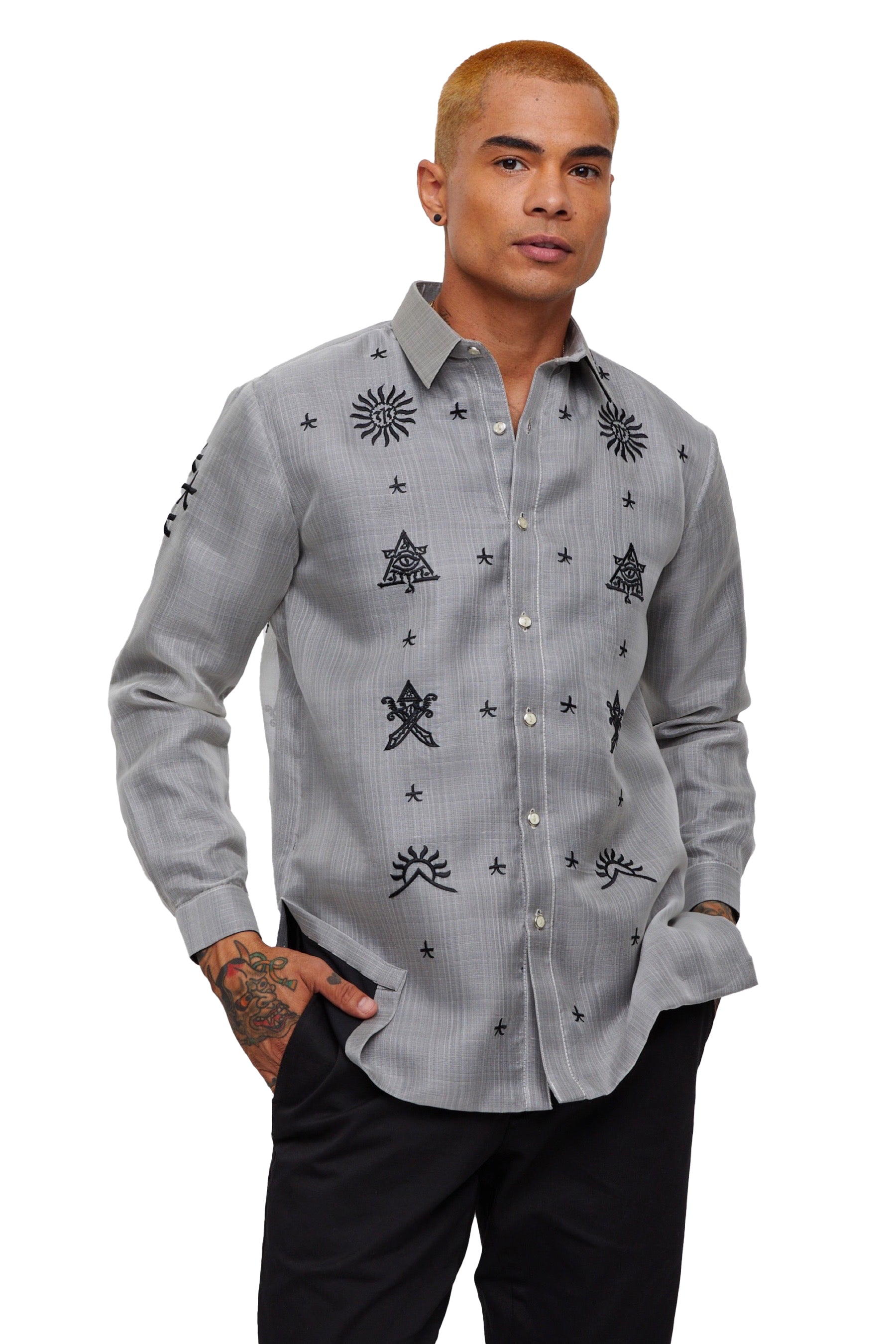 Danilo Men's Barong Tagalog (Black)