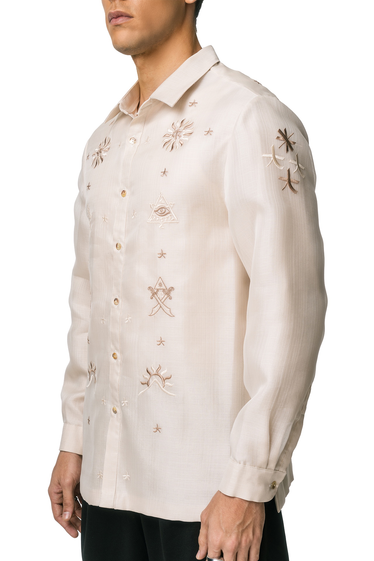 Danilo Men's Barong Tagalog (Beige)