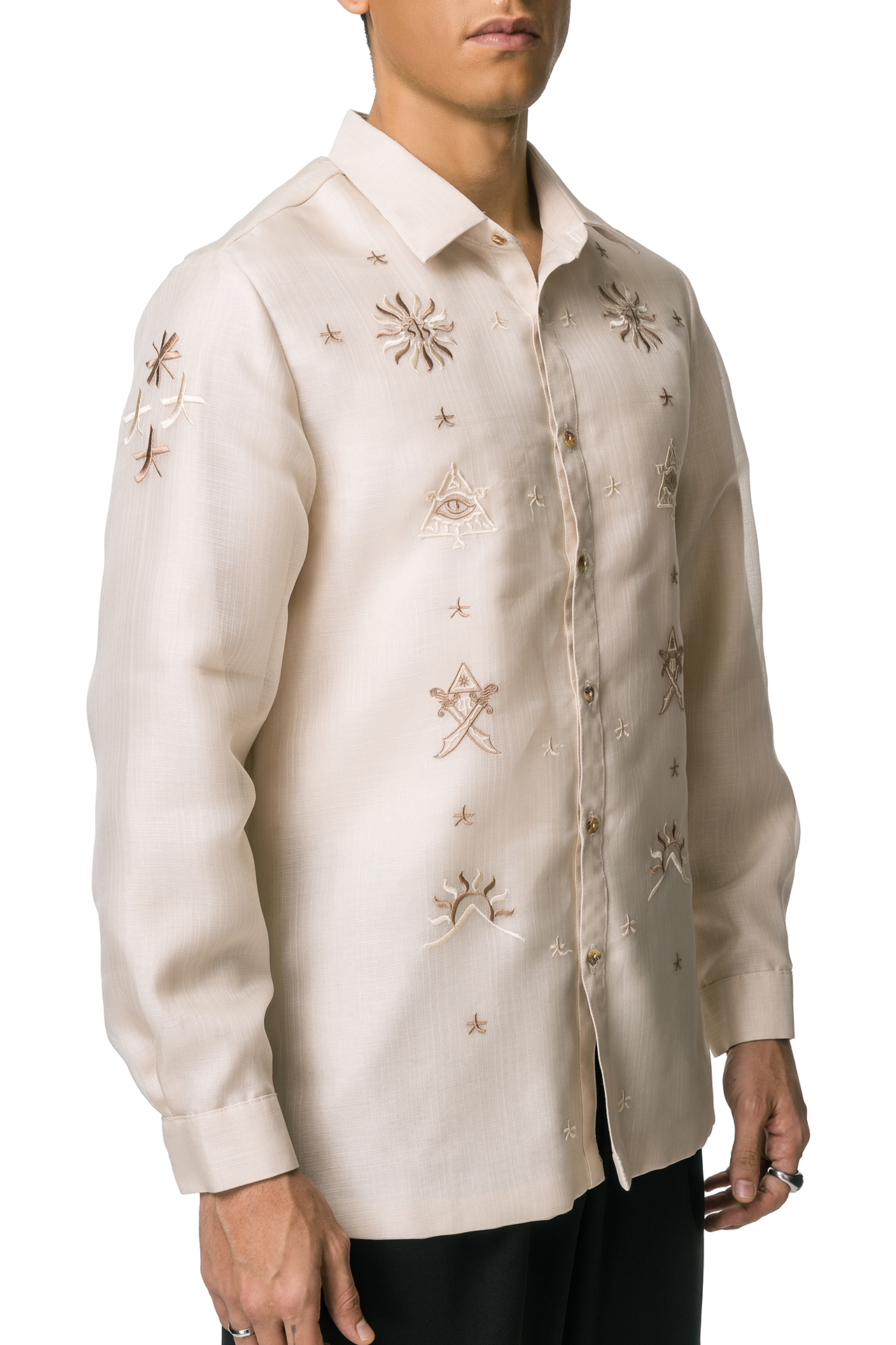 Danilo Men's Barong Tagalog (Beige)