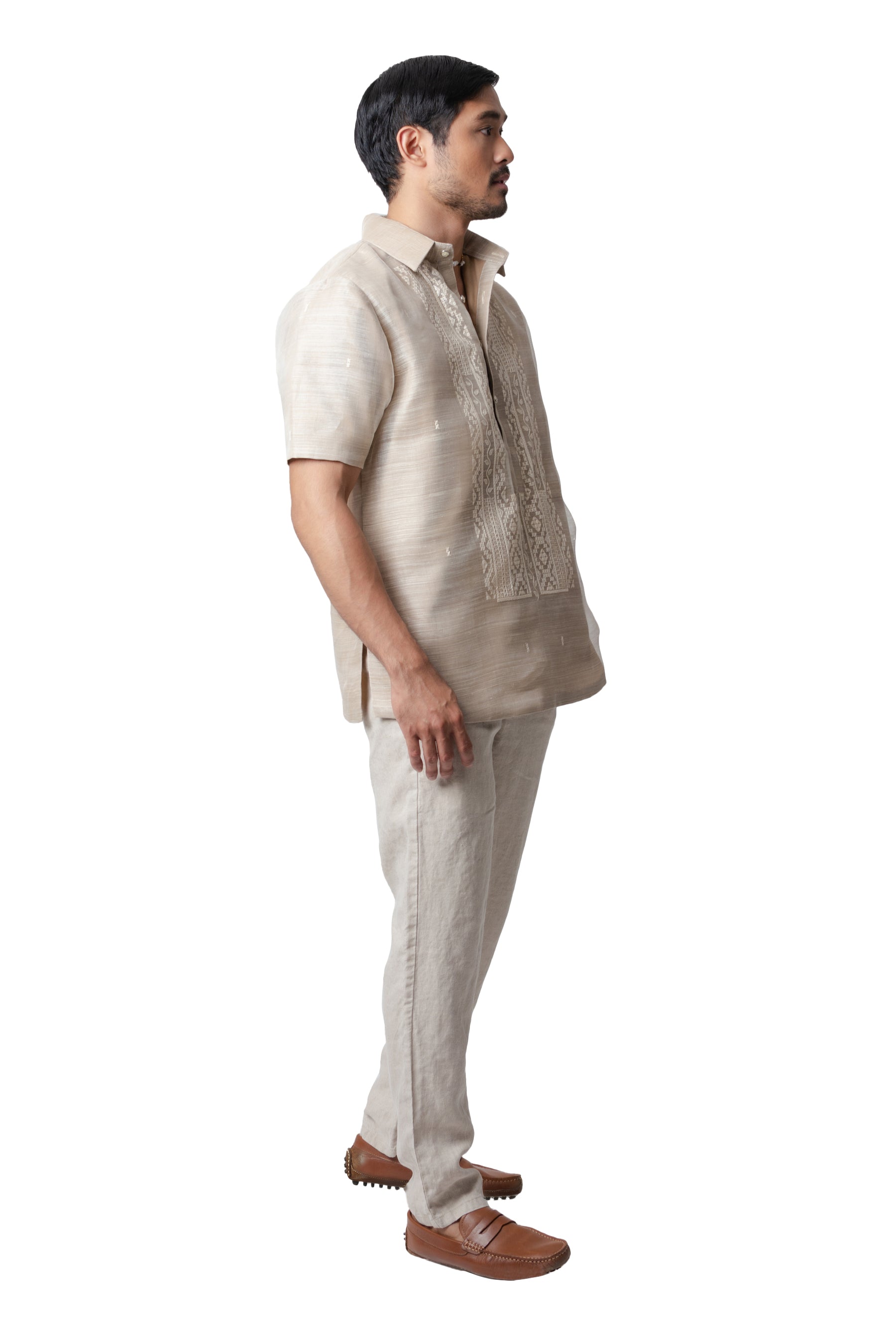 Enrique Men's Short Sleeve Barong (Piña)