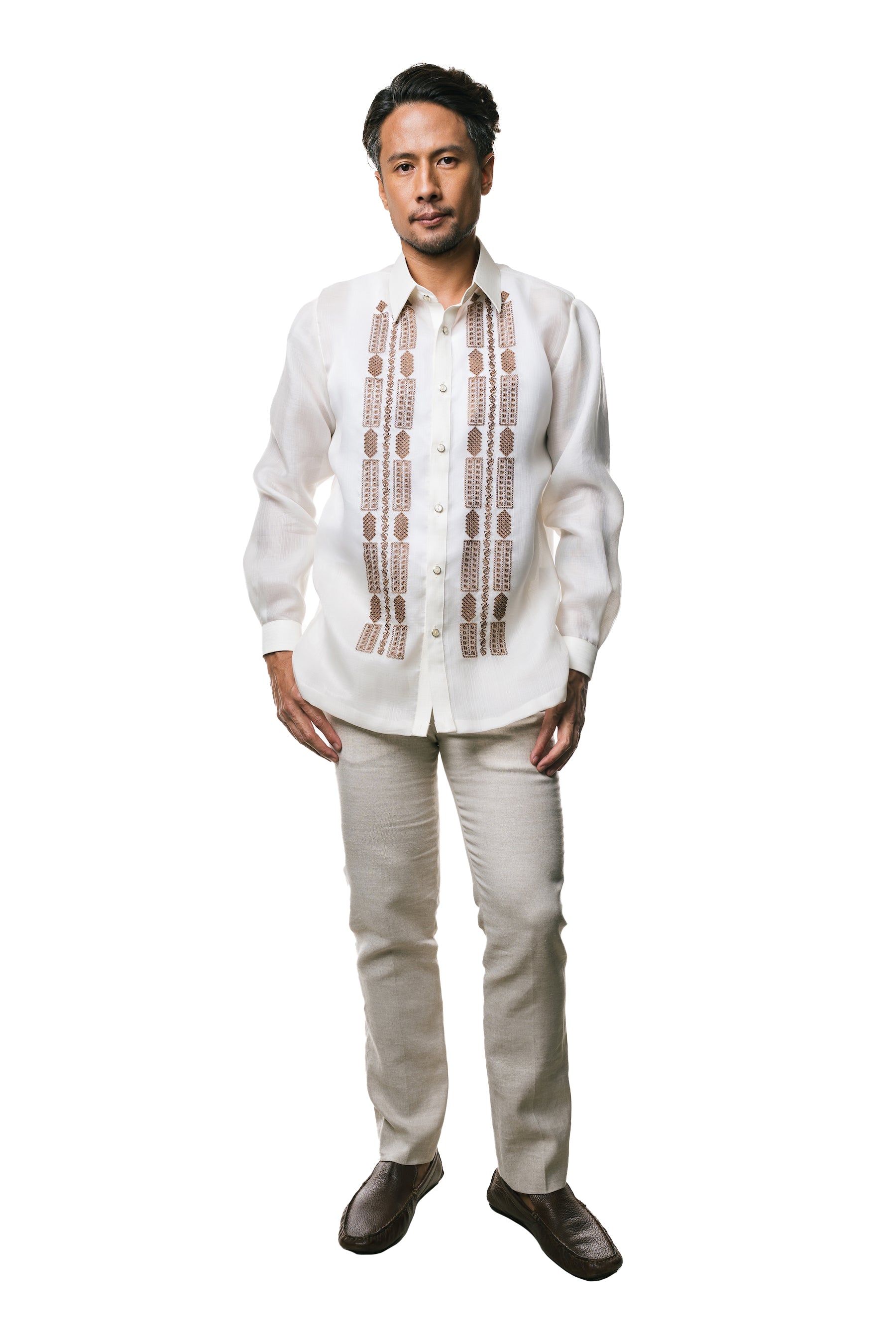 Gabriel Men's Barong Tagalog (Ivory)