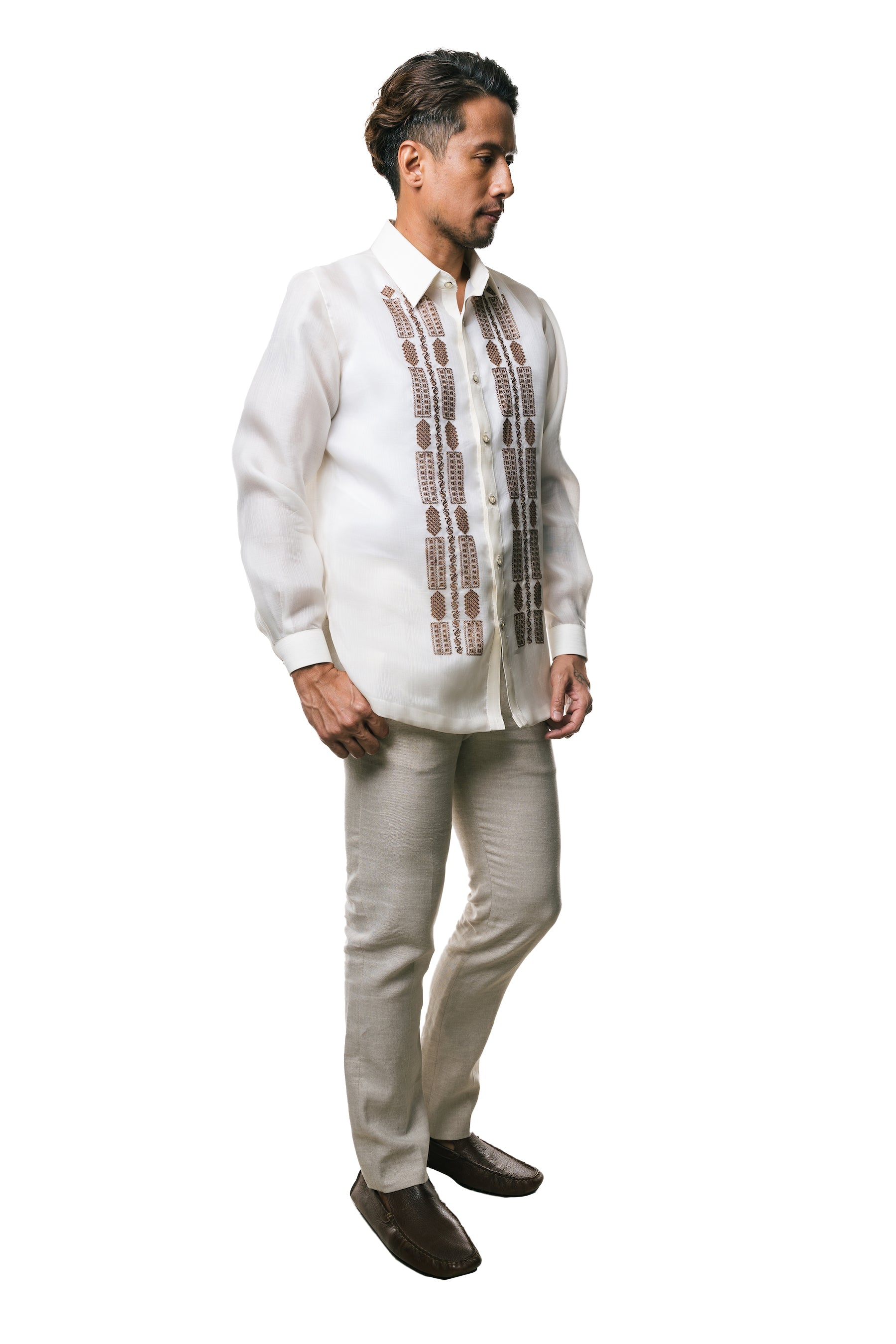 Gabriel Men's Barong Tagalog (Ivory)