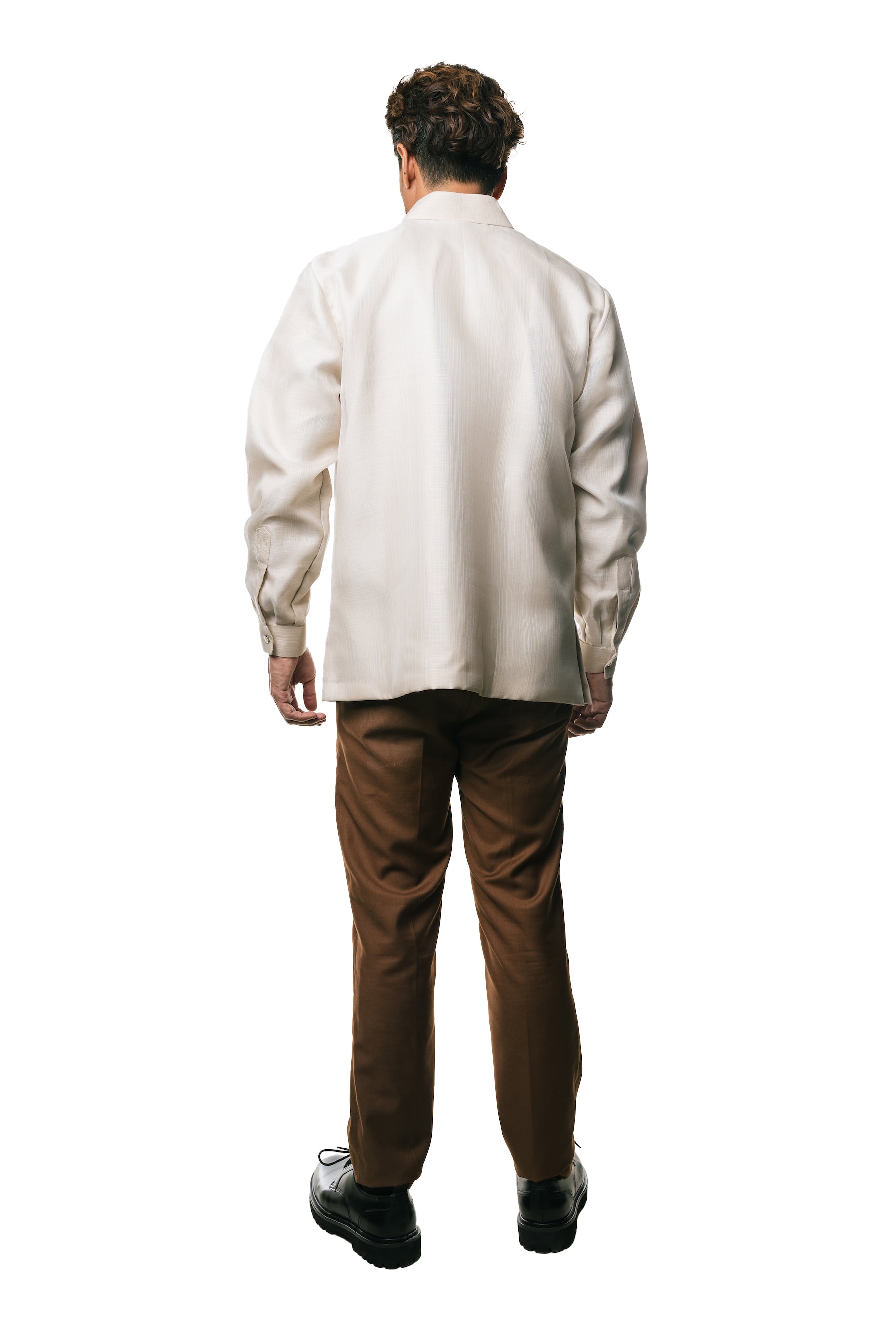 Jose Men's Barong Tagalog (Beige)