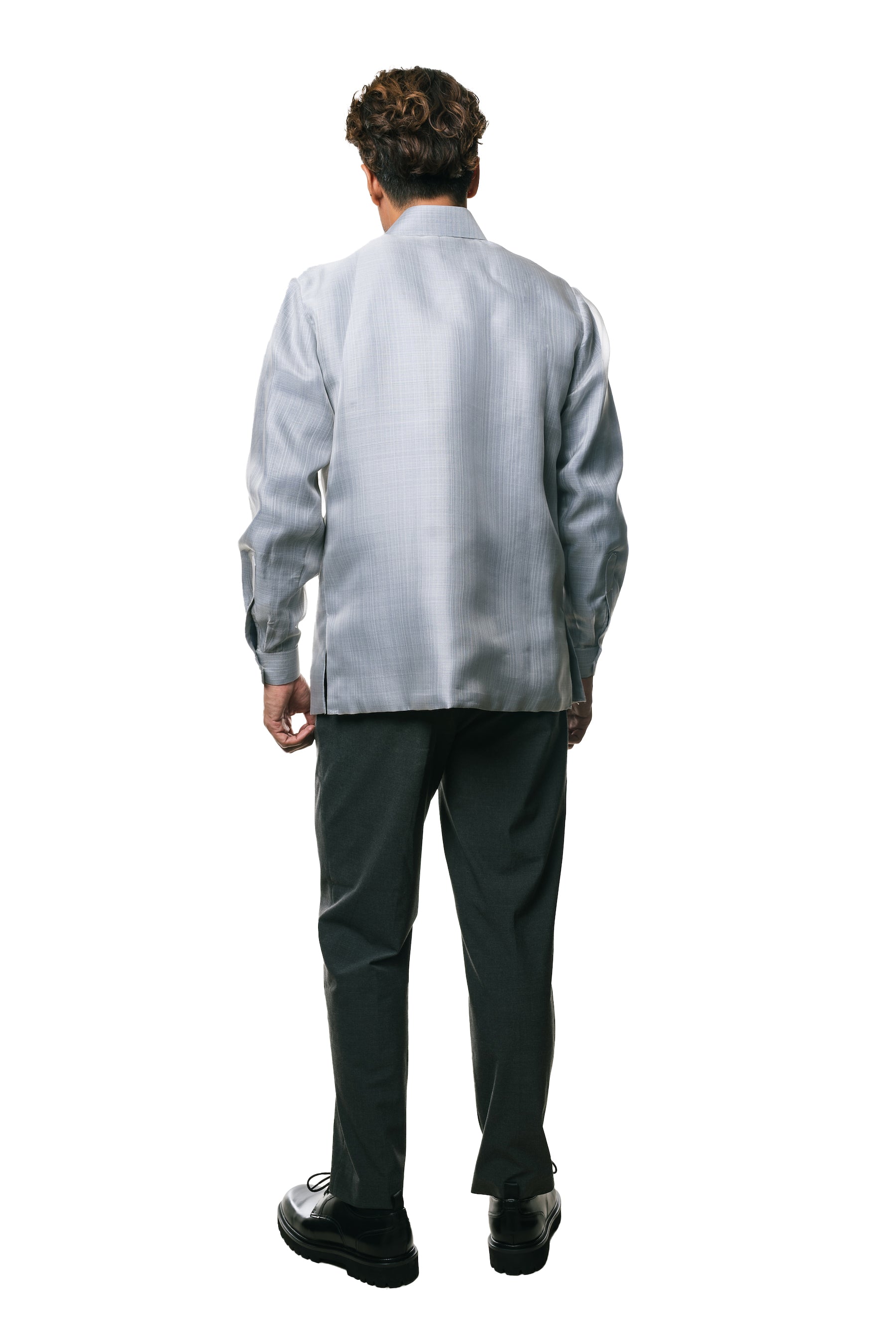 Jose Men's Barong Tagalog (Lt. Gray)