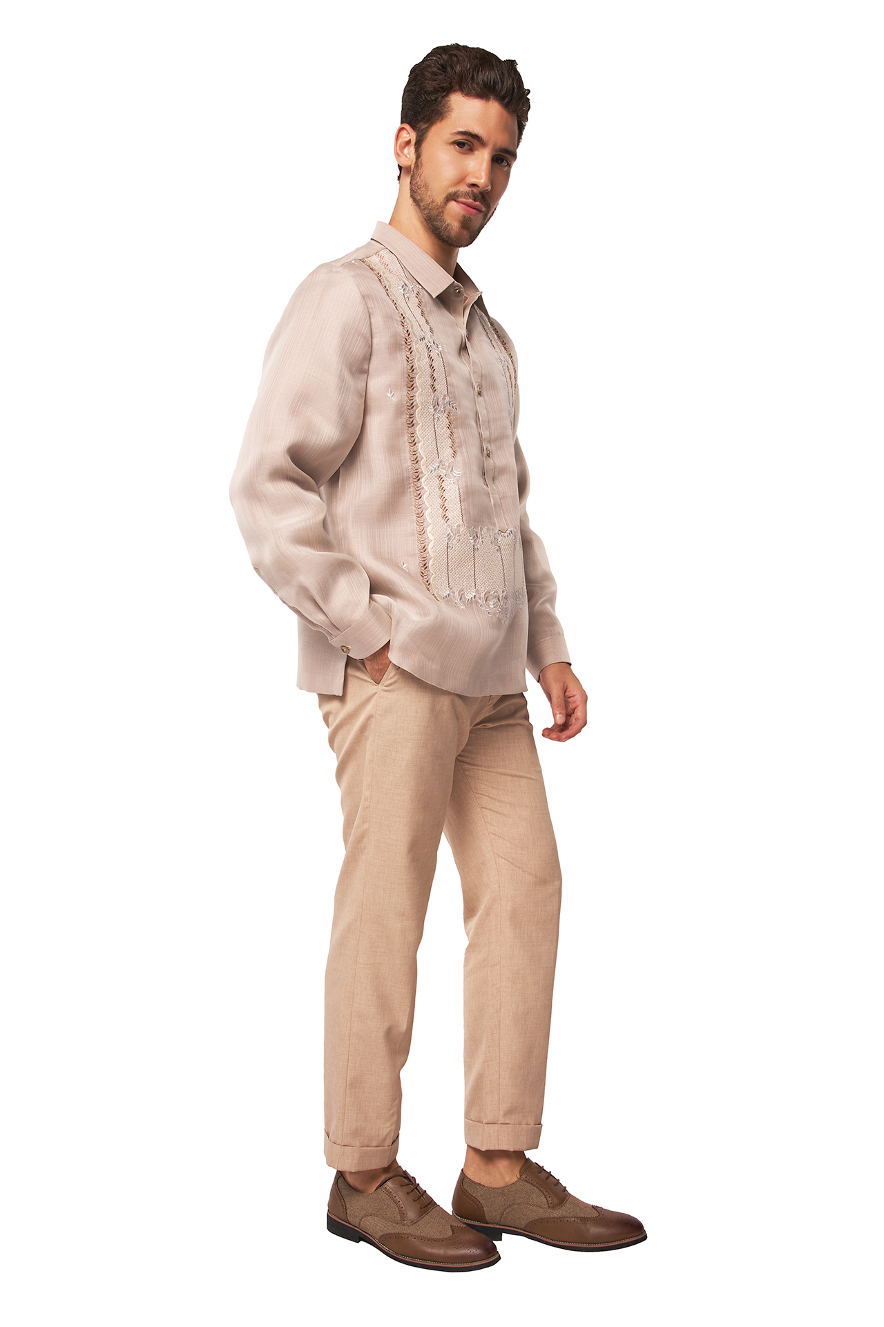 Linea Form Men's Barong (Silt Stone)