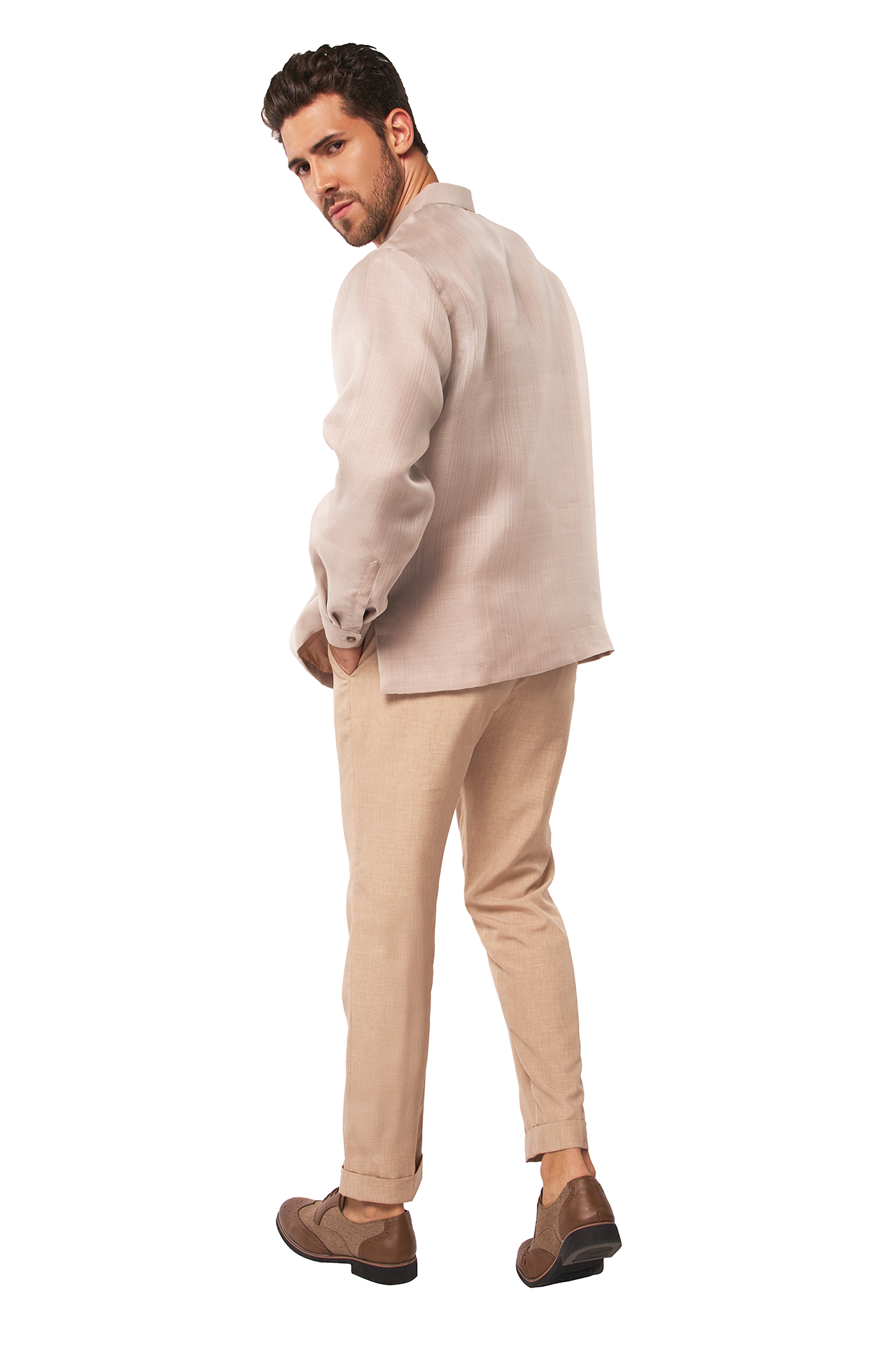 Linea Form Men's Barong (Silt Stone)