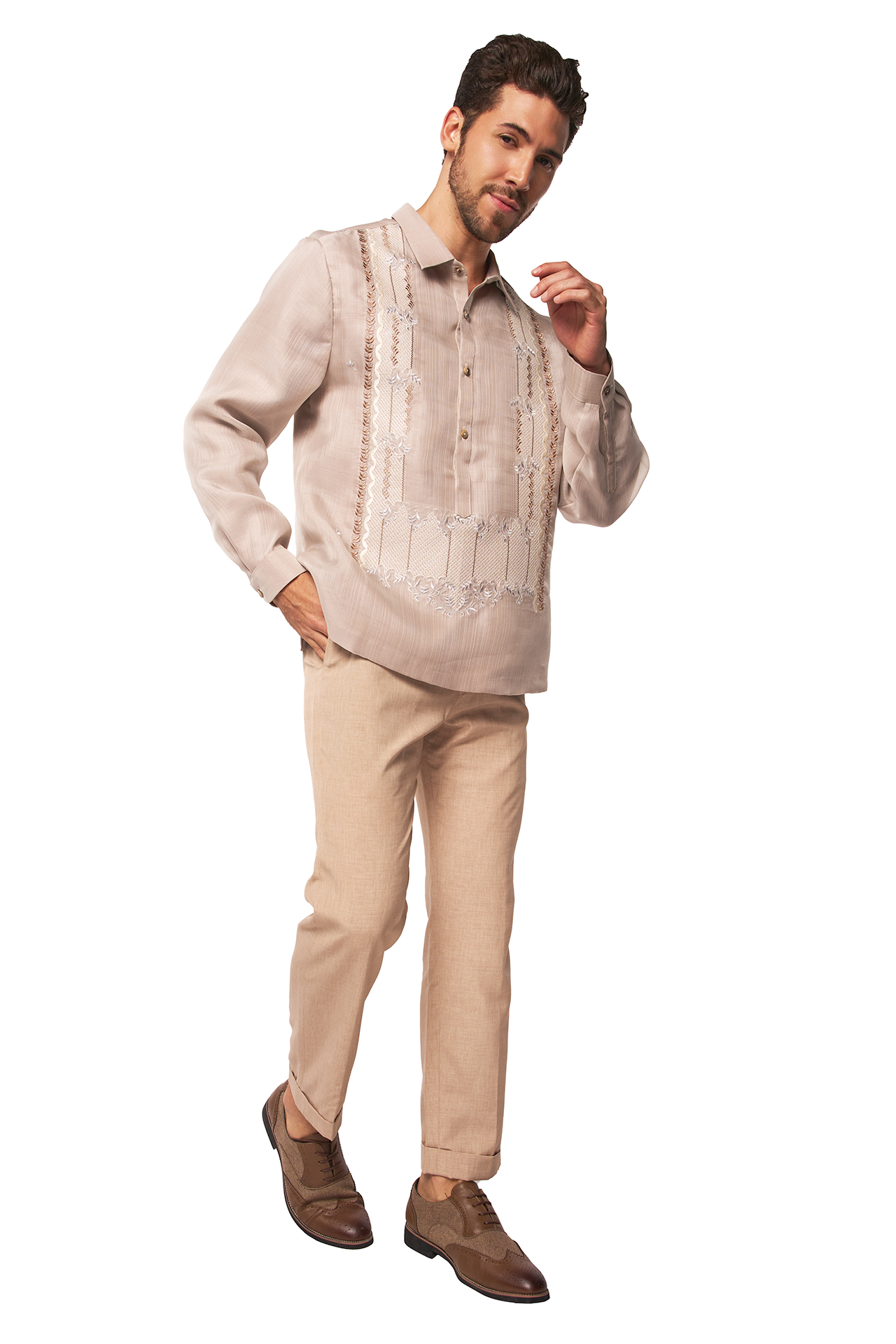 Linea Form Men's Barong (Silt Stone)