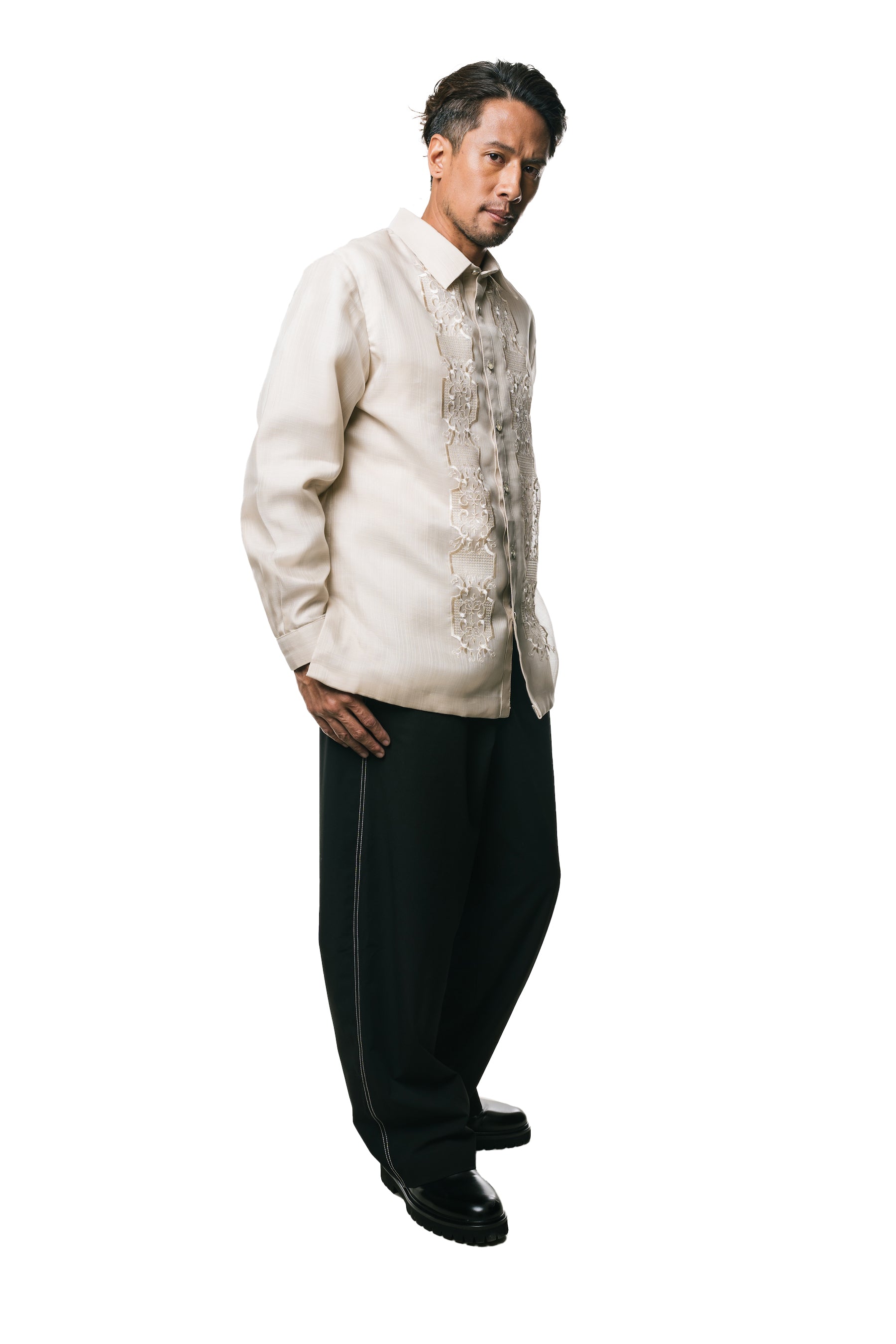 Lucas Men's Barong Tagalog (Beige)