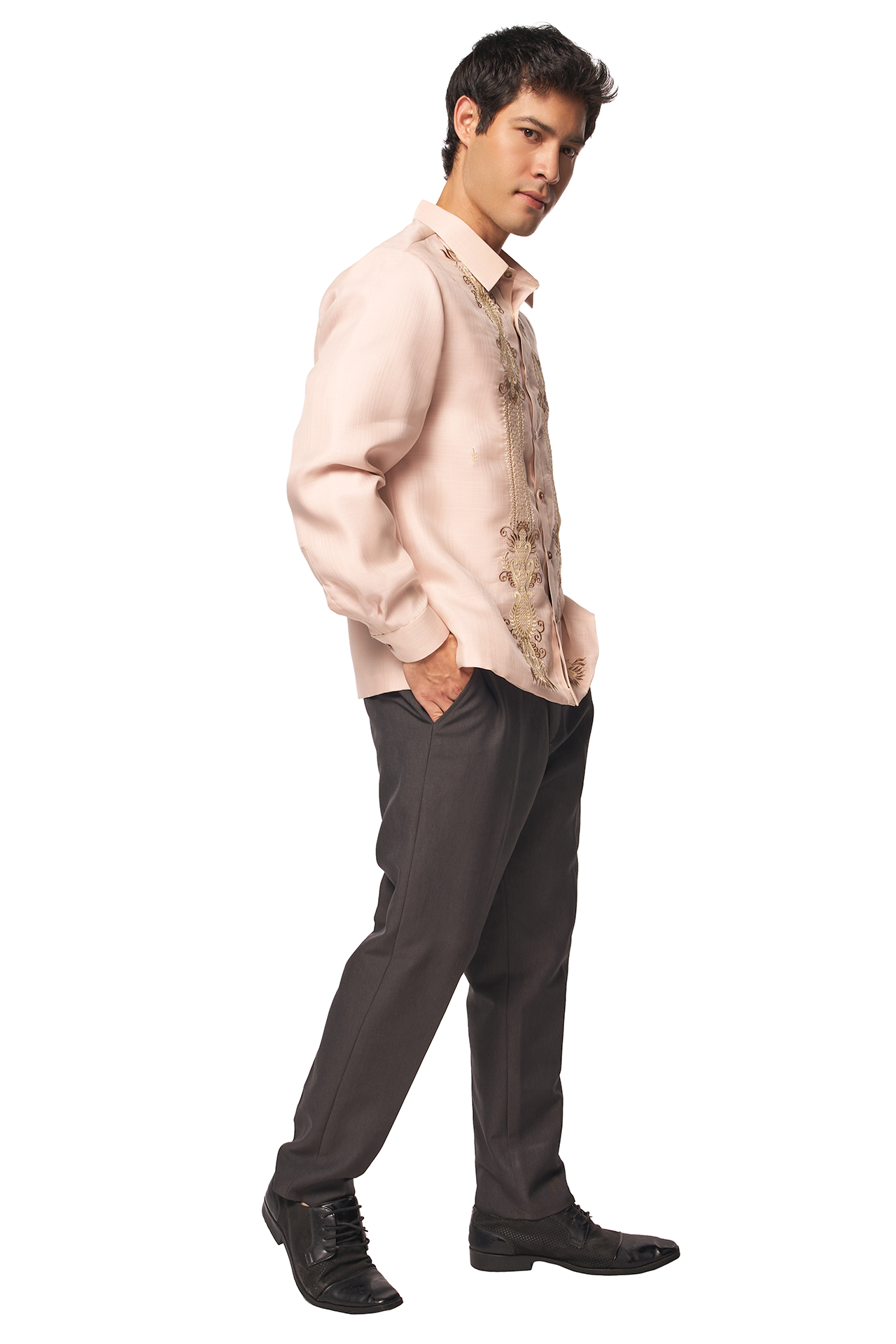 Lucio Men's Barong (Warm Silt)