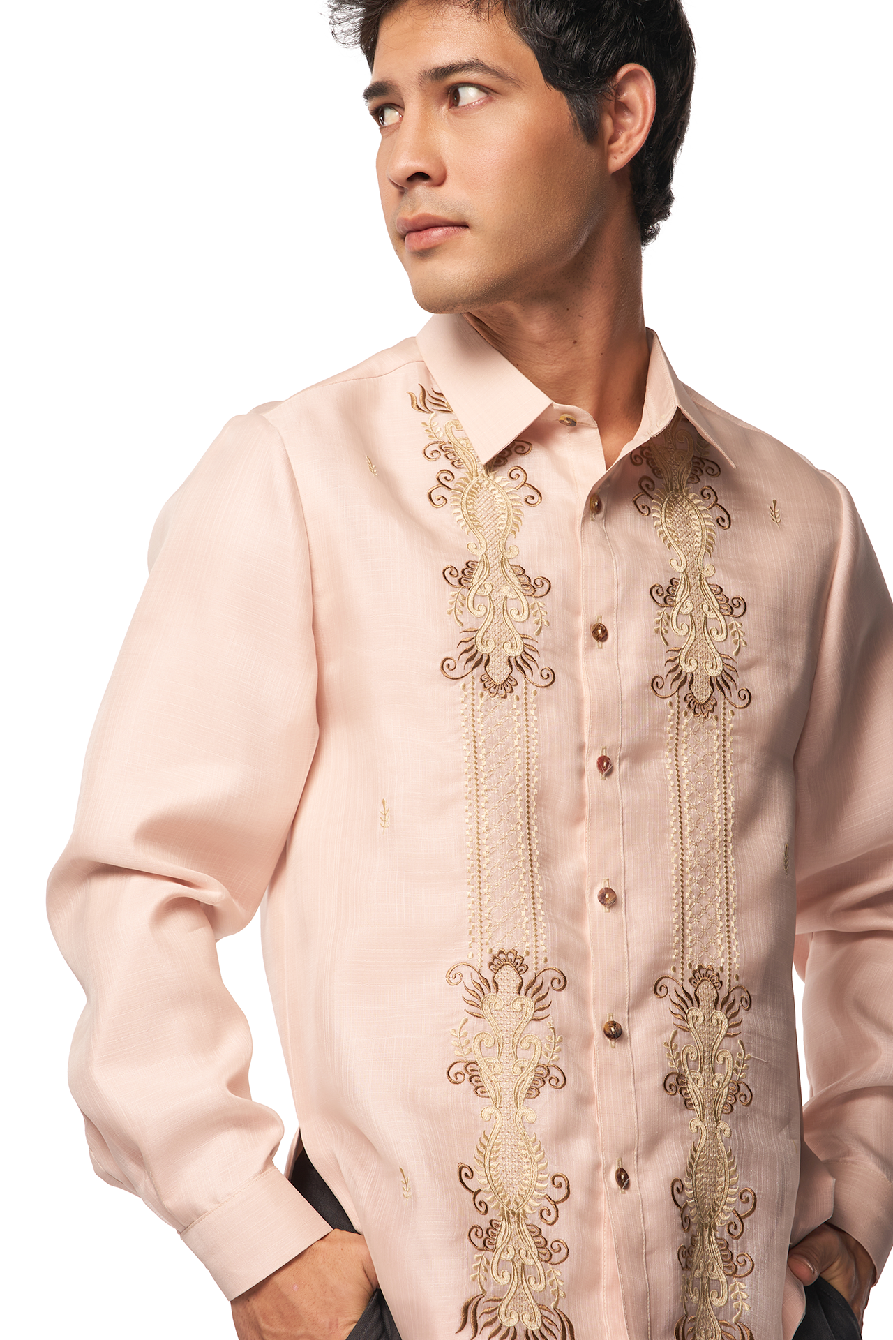 Lucio Men's Barong (Warm Silt)