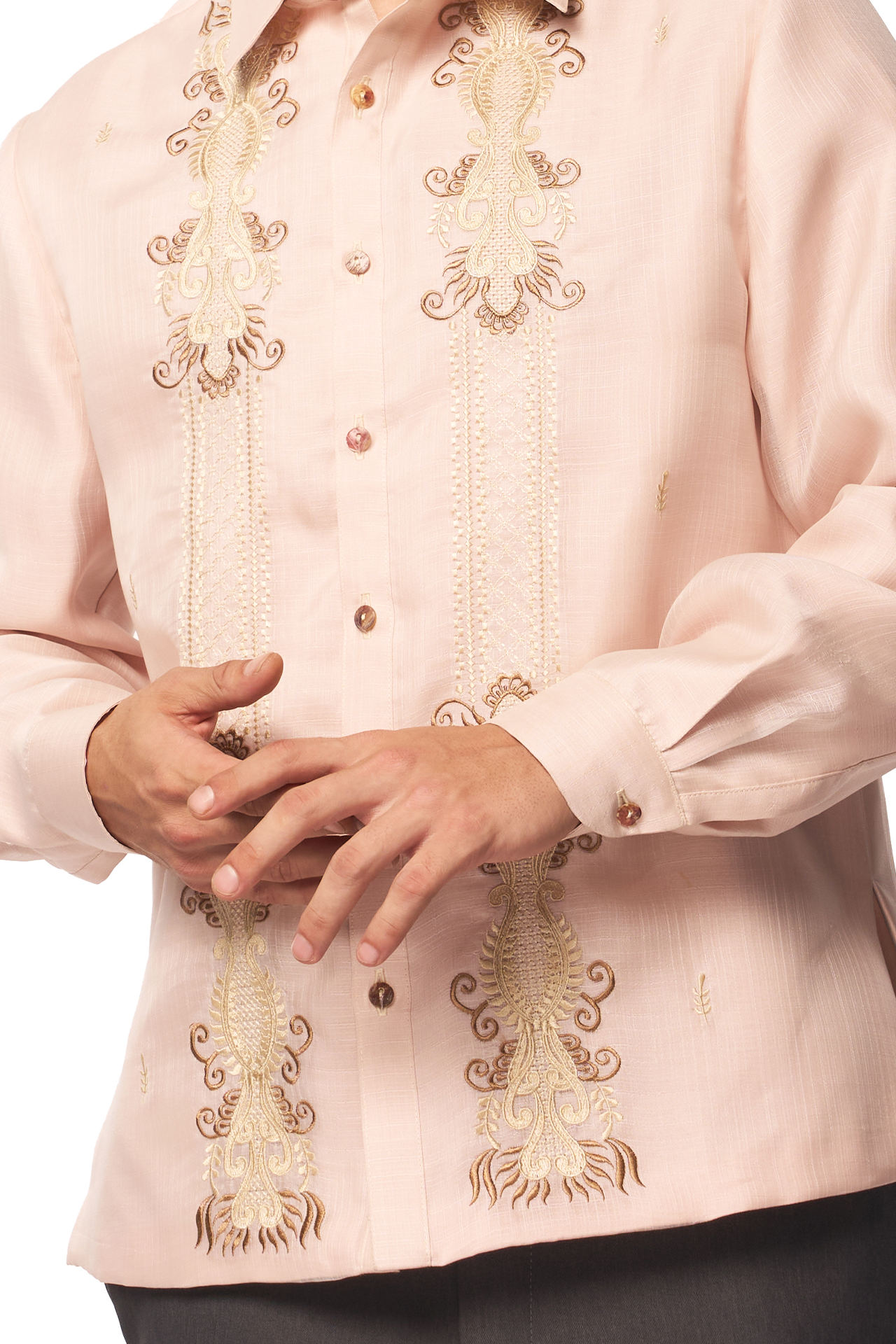 Lucio Men's Barong (Warm Silt)