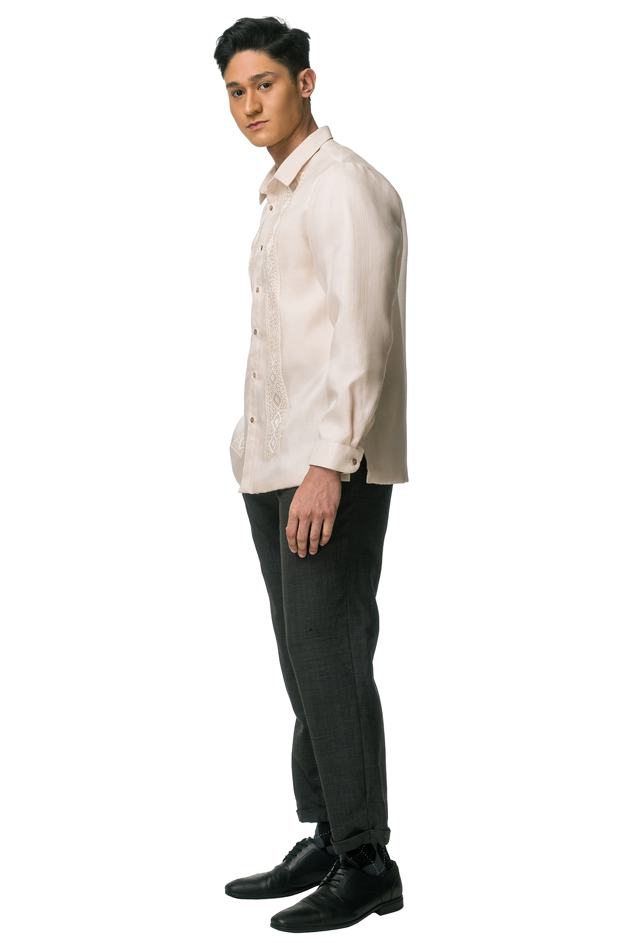 Mateo Men's Barong Tagalog (Beige)