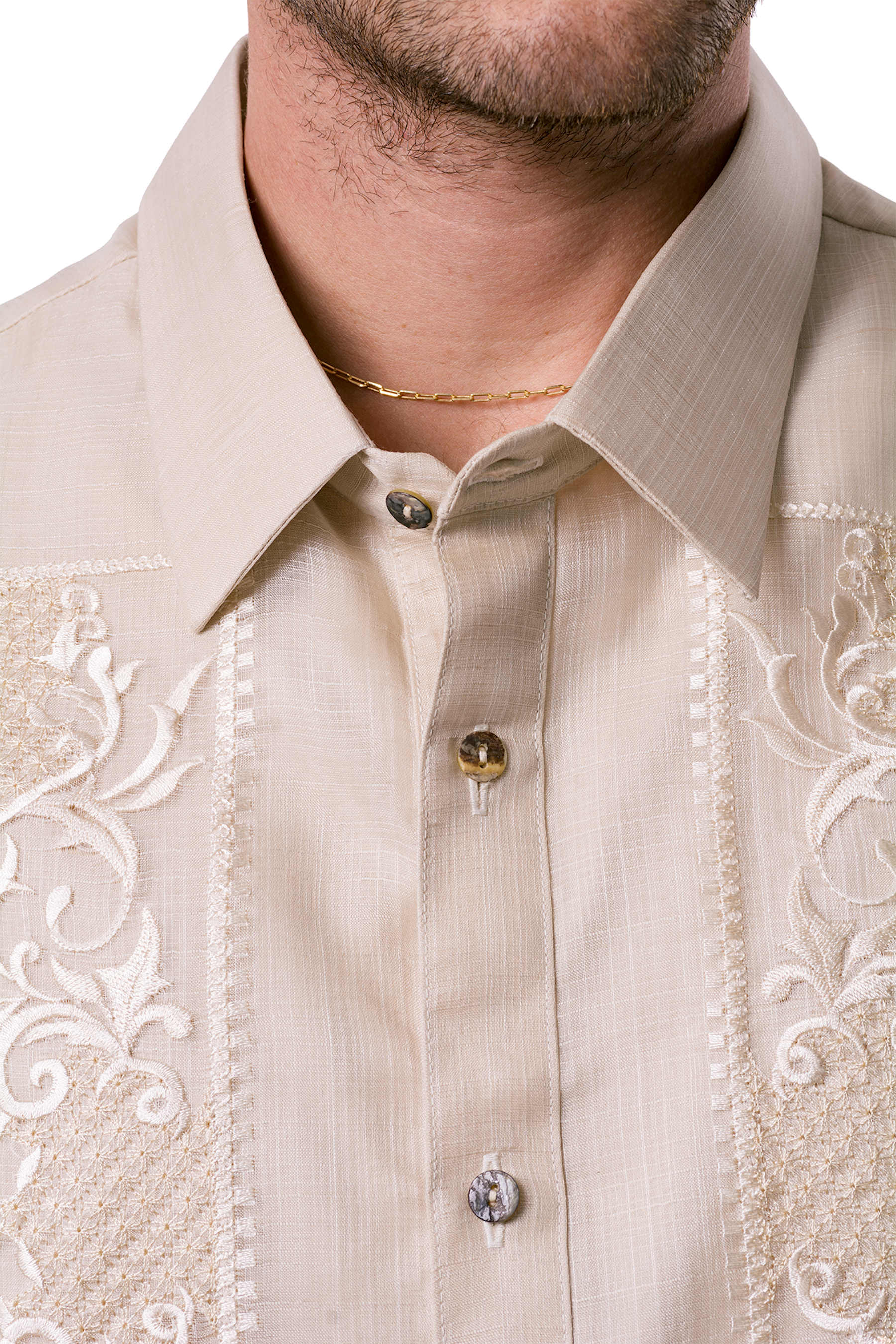 Pedro Men's Barong Tagalog (Beige)