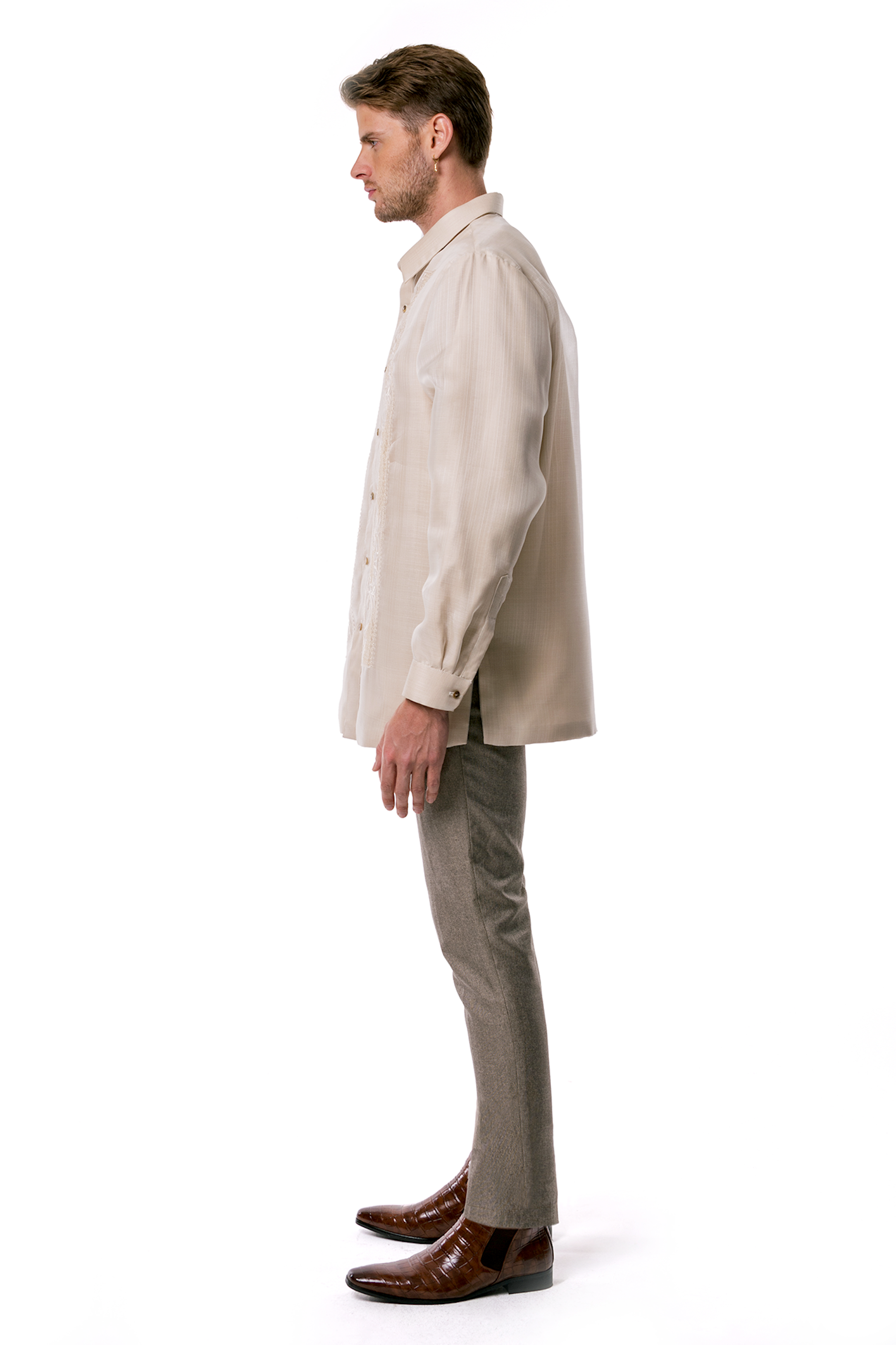 Pedro Men's Barong Tagalog (Beige)
