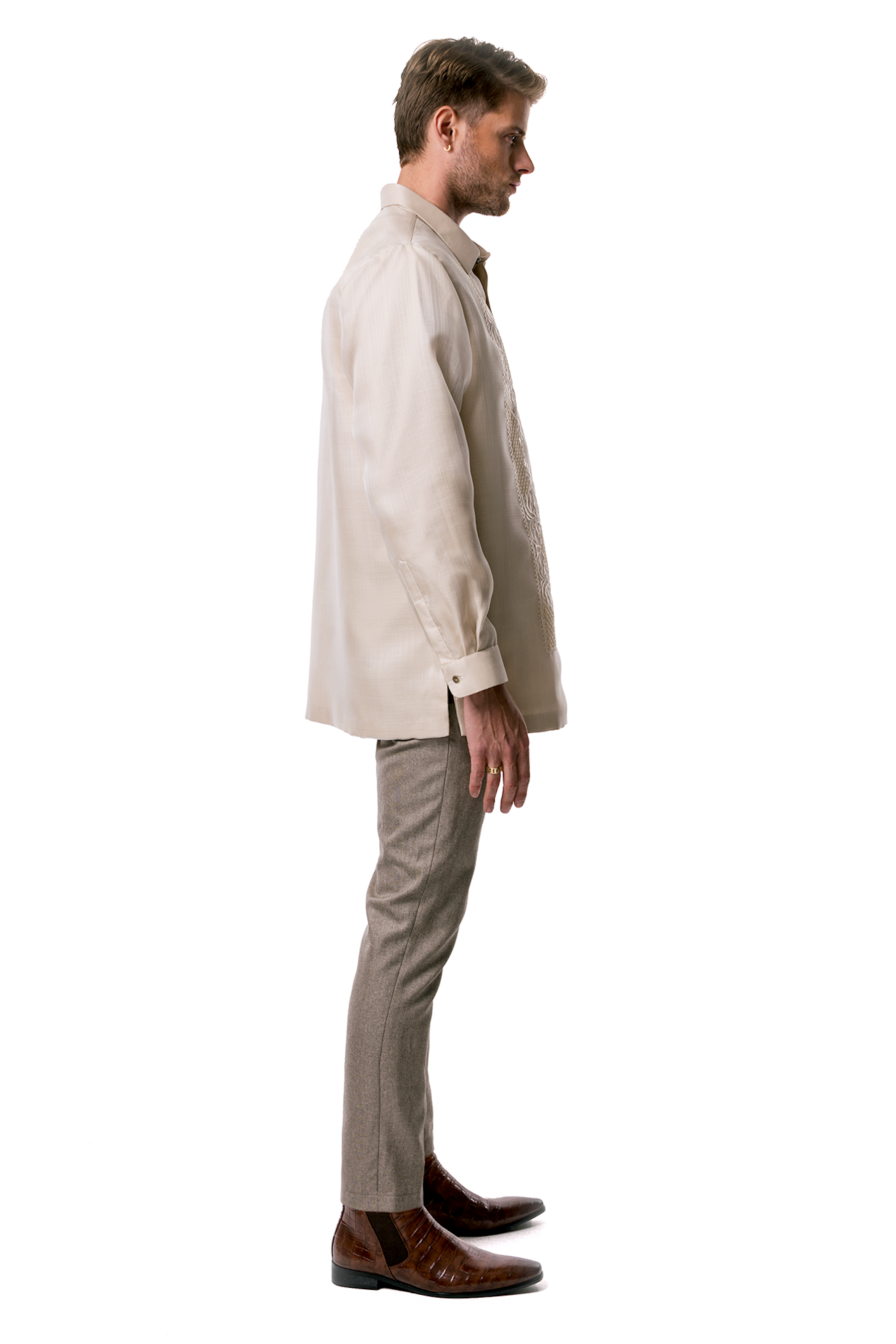 Pedro Men's Barong Tagalog (Beige)