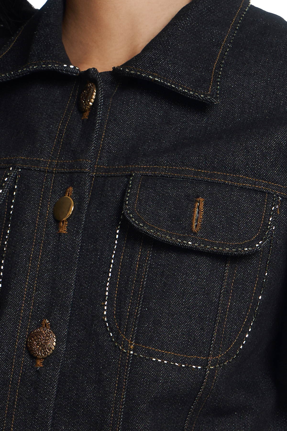 Reina Denim Filipiniana Jacket