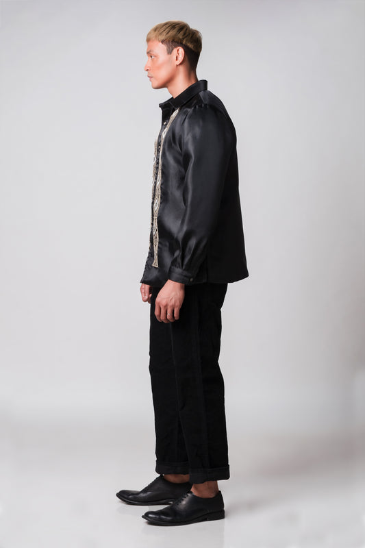 Diamante Men's Barong (Black)