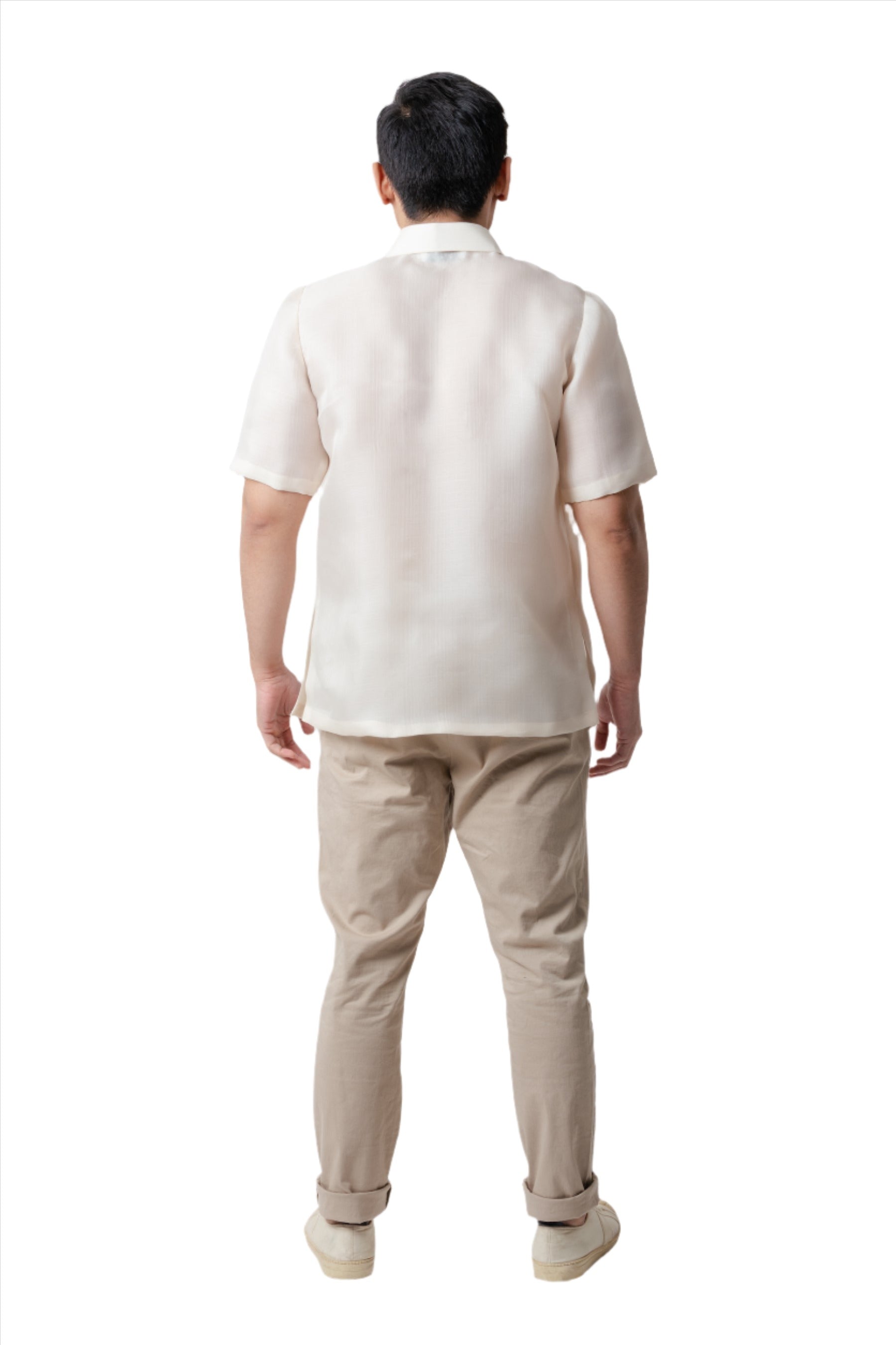 Isko Men's Short Sleeve Barong Tagalog