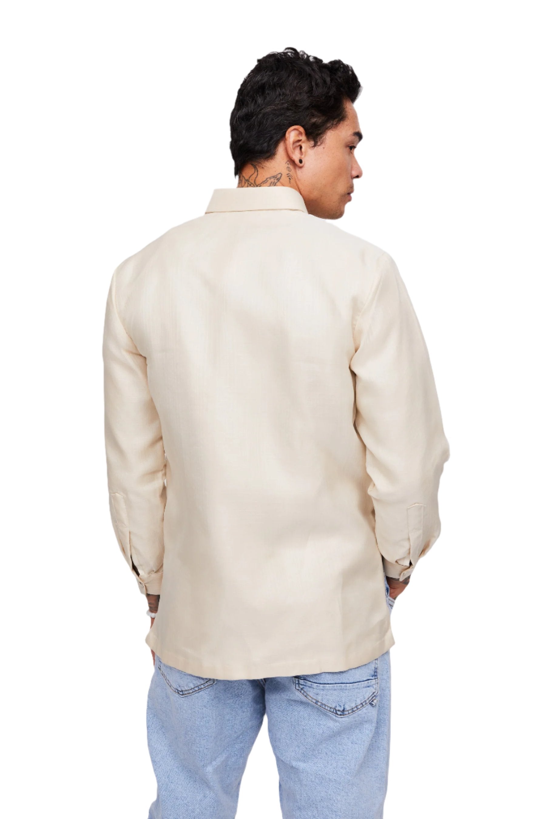 Mateo Men's Barong Tagalog (Beige)