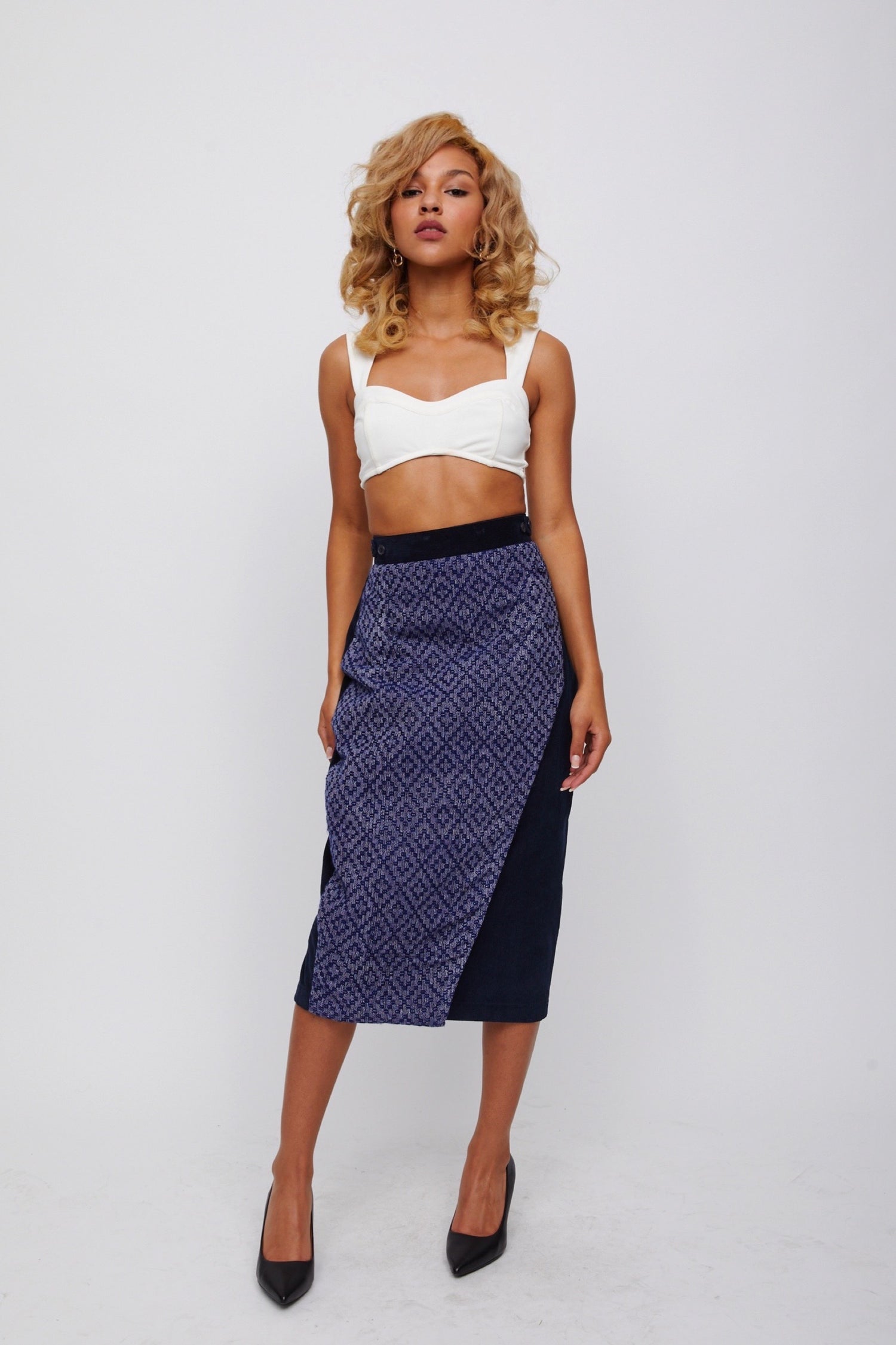 Filipino skirt Navy Blue 