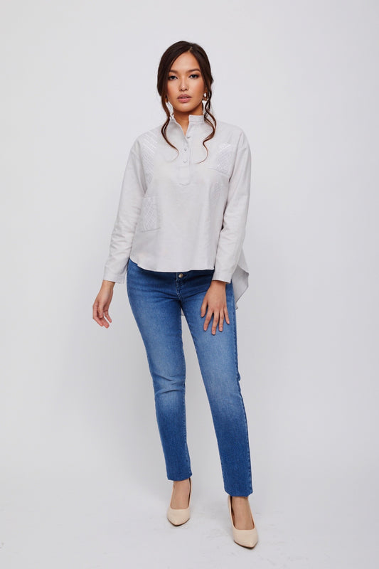 Thelma Lady Barong (Half Button)